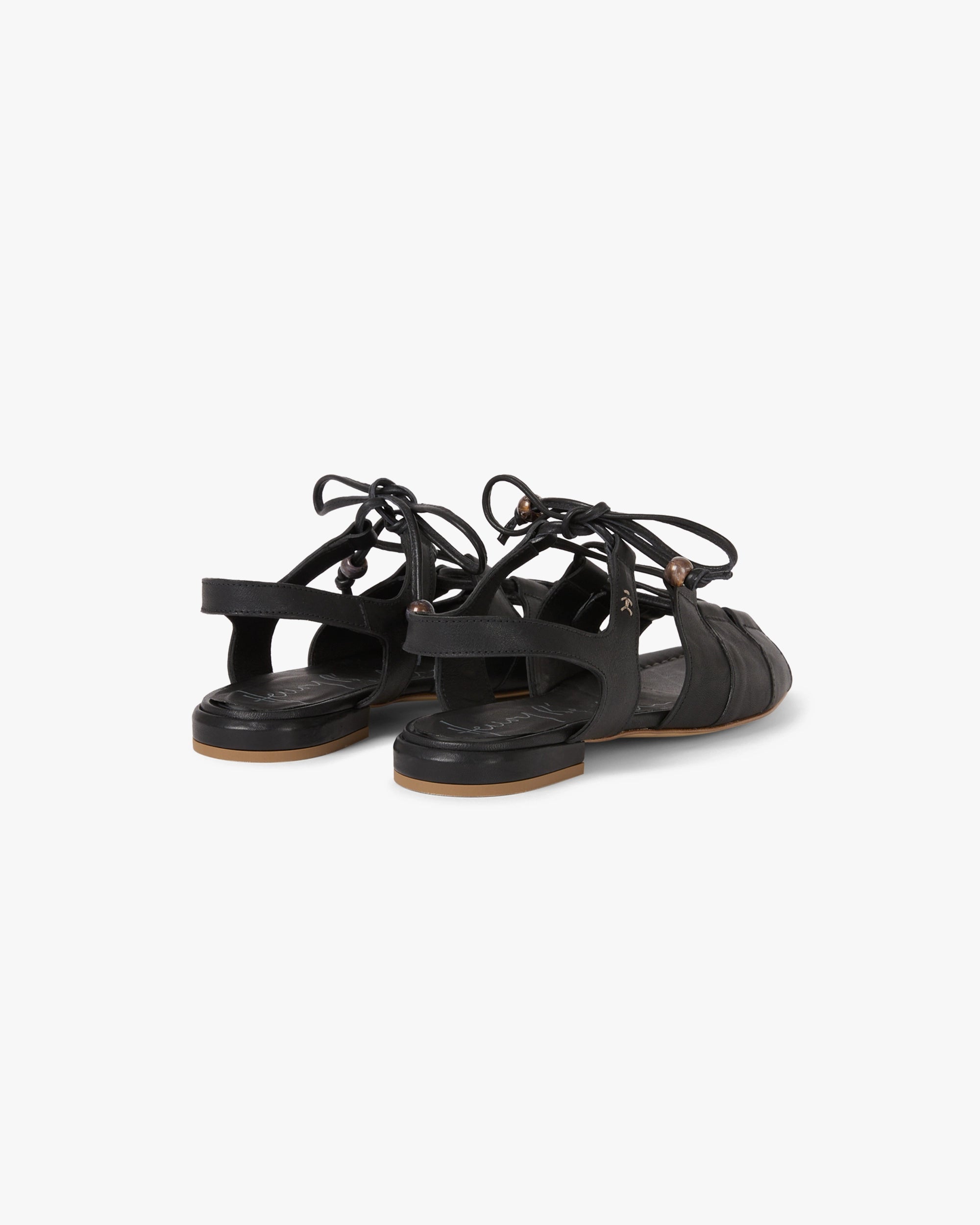 Lace-Up Leather Sandal