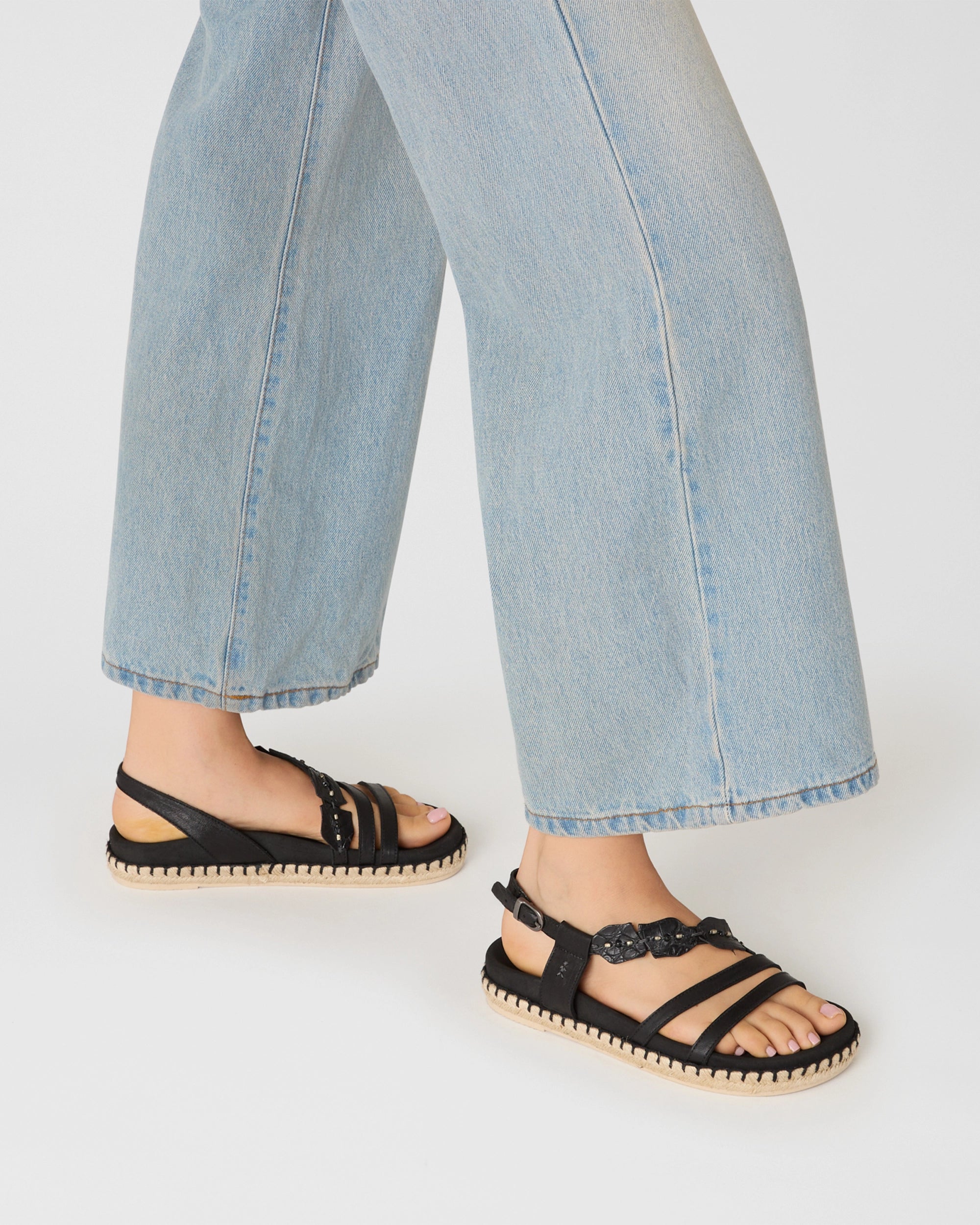 Leather Espadrille Sandal