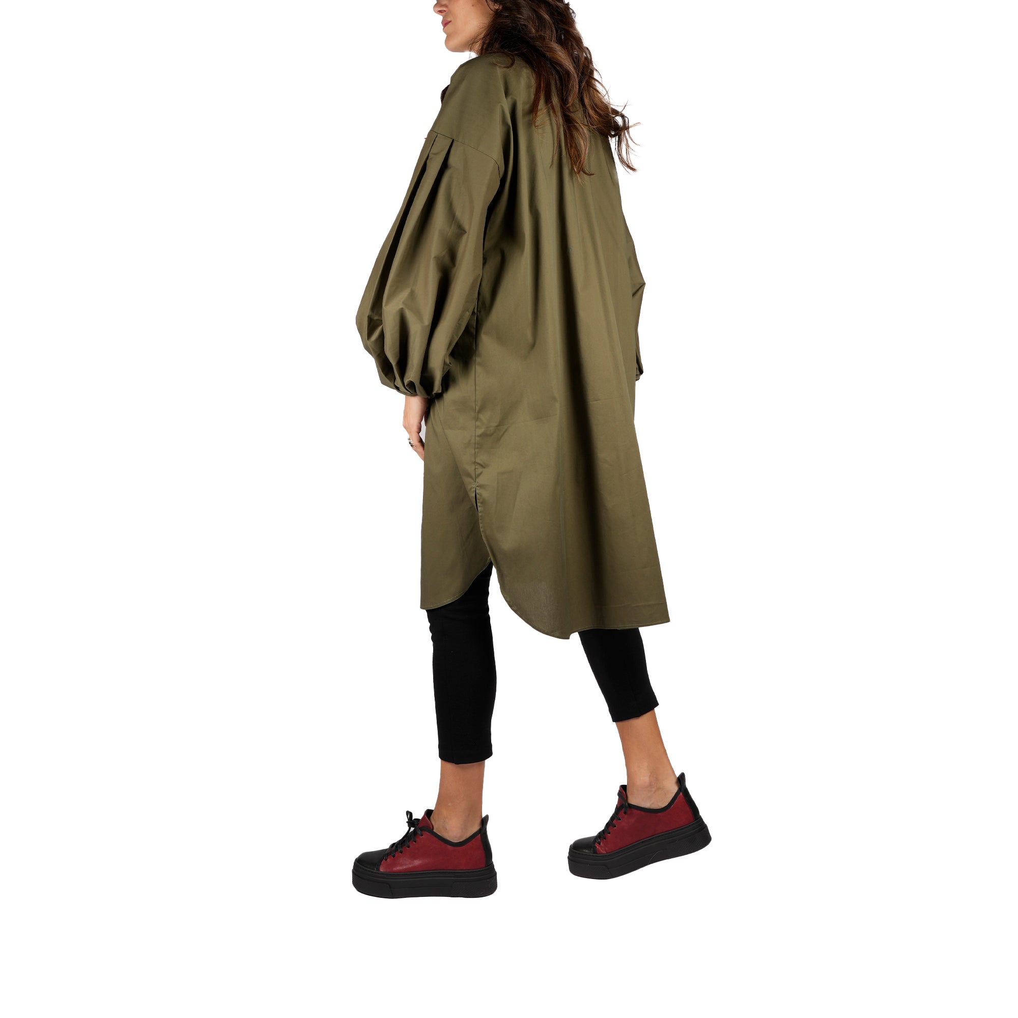 Cottone Dress Olive Green