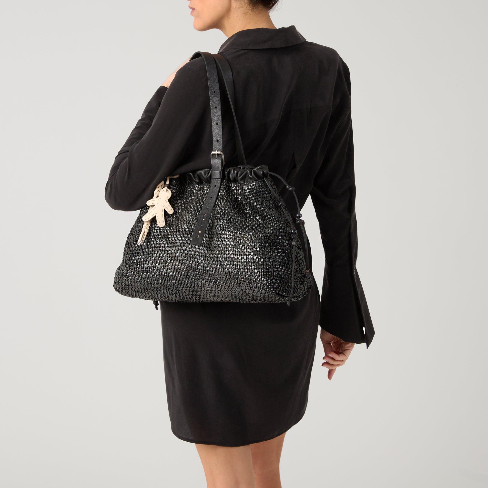 Arricciata Shopping Intreccio Madreperla