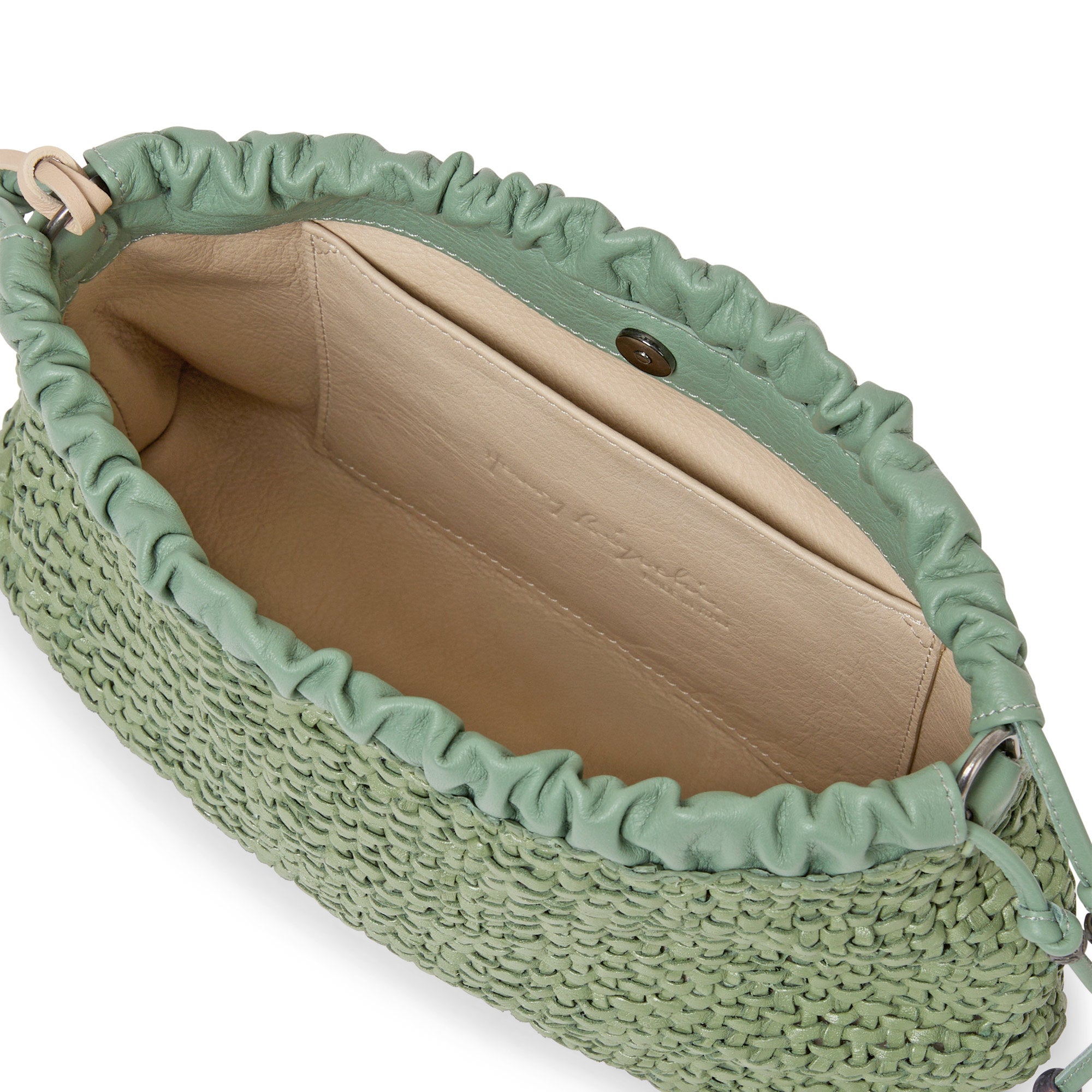 Clutch Arricciato Intreccio Madreperla