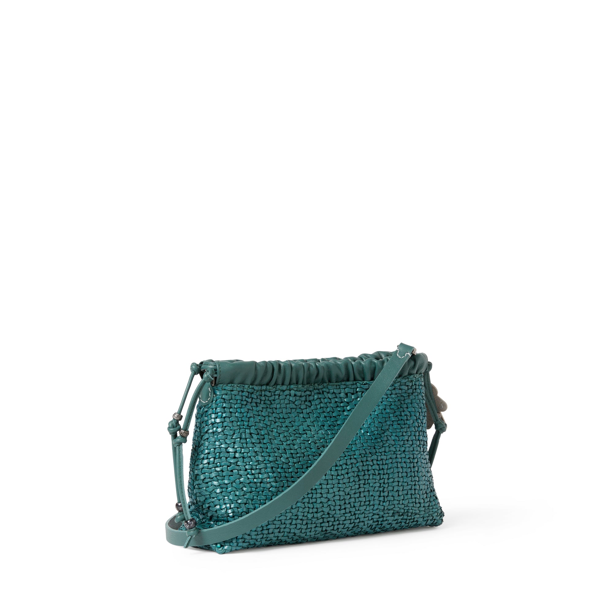 Clutch Arricciato Intreccio Madreperla