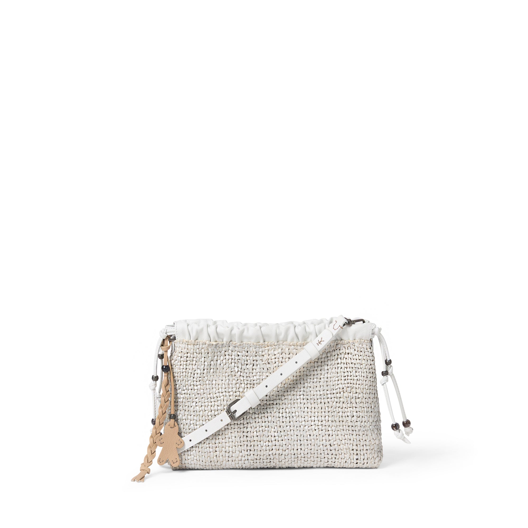 Clutch Arricciato Intreccio Madreperla