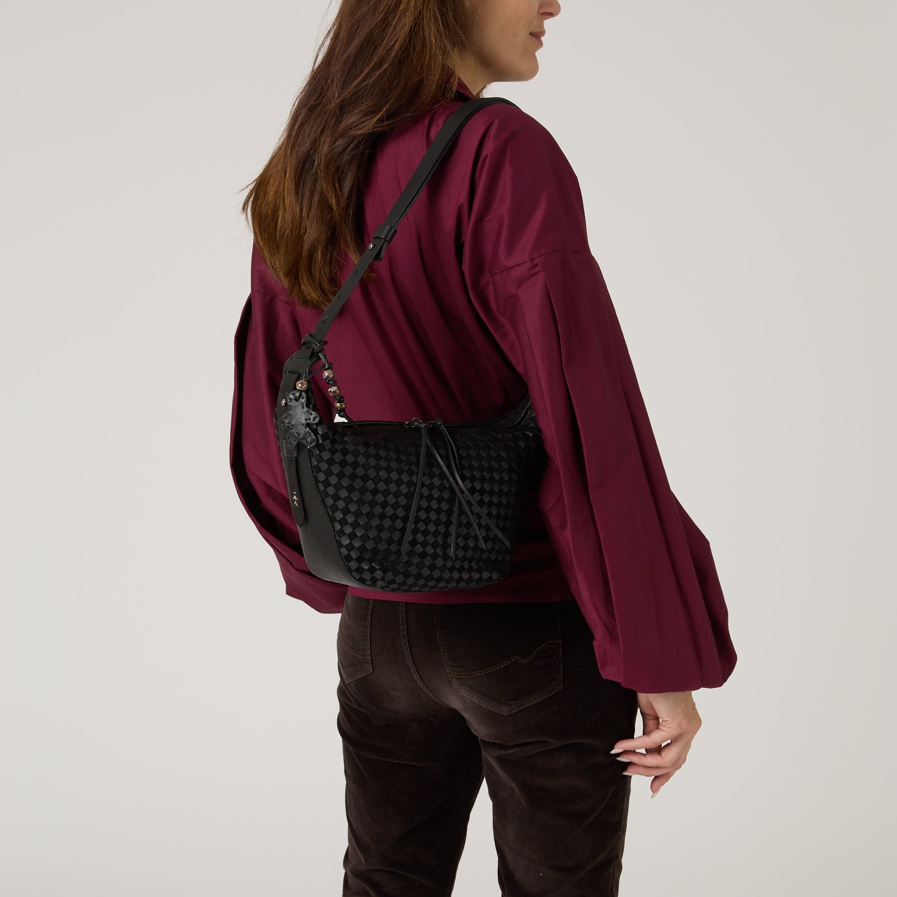 Ilenia S Bag Intreccio Scacchiera