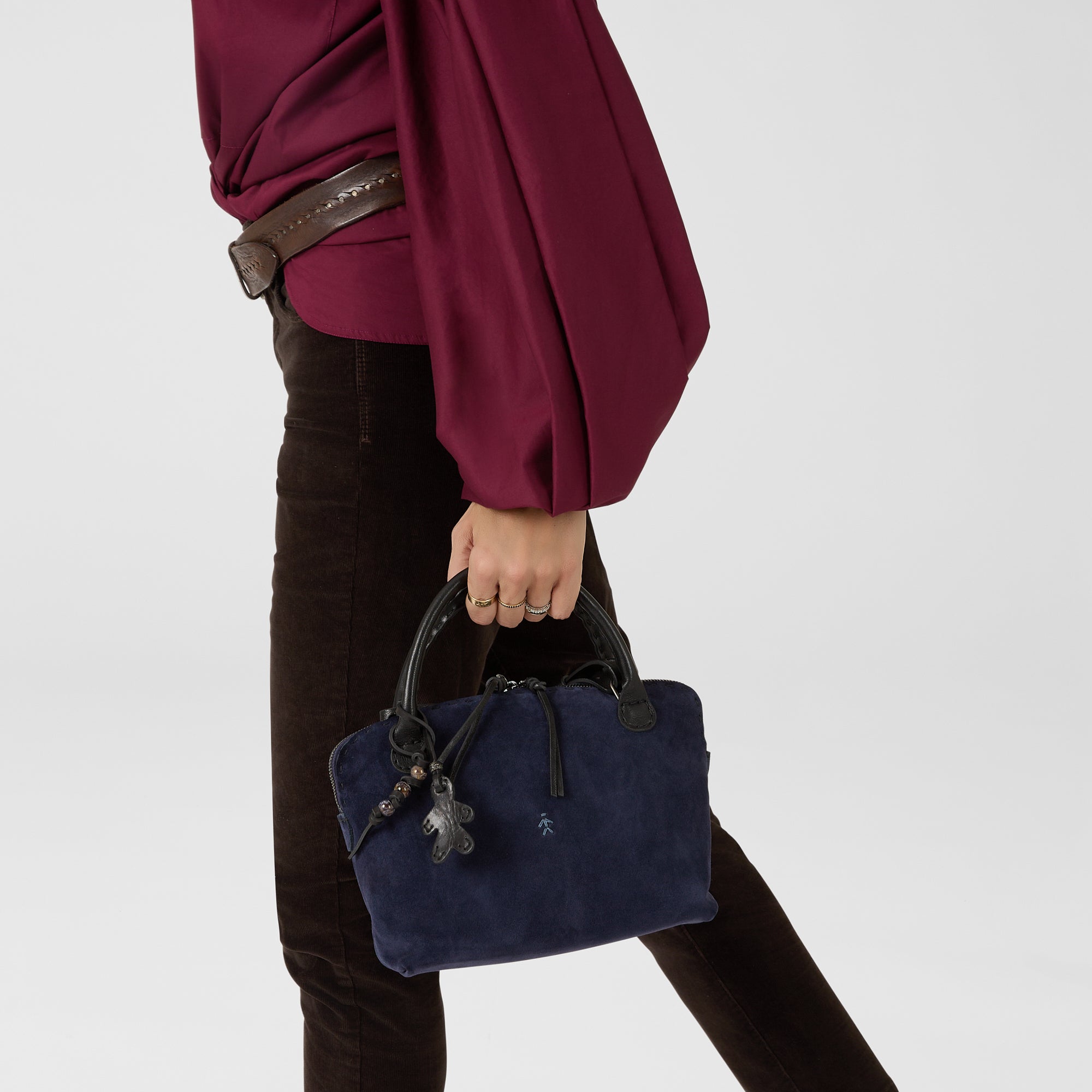 Imbutto M Suede Crossbody Bag