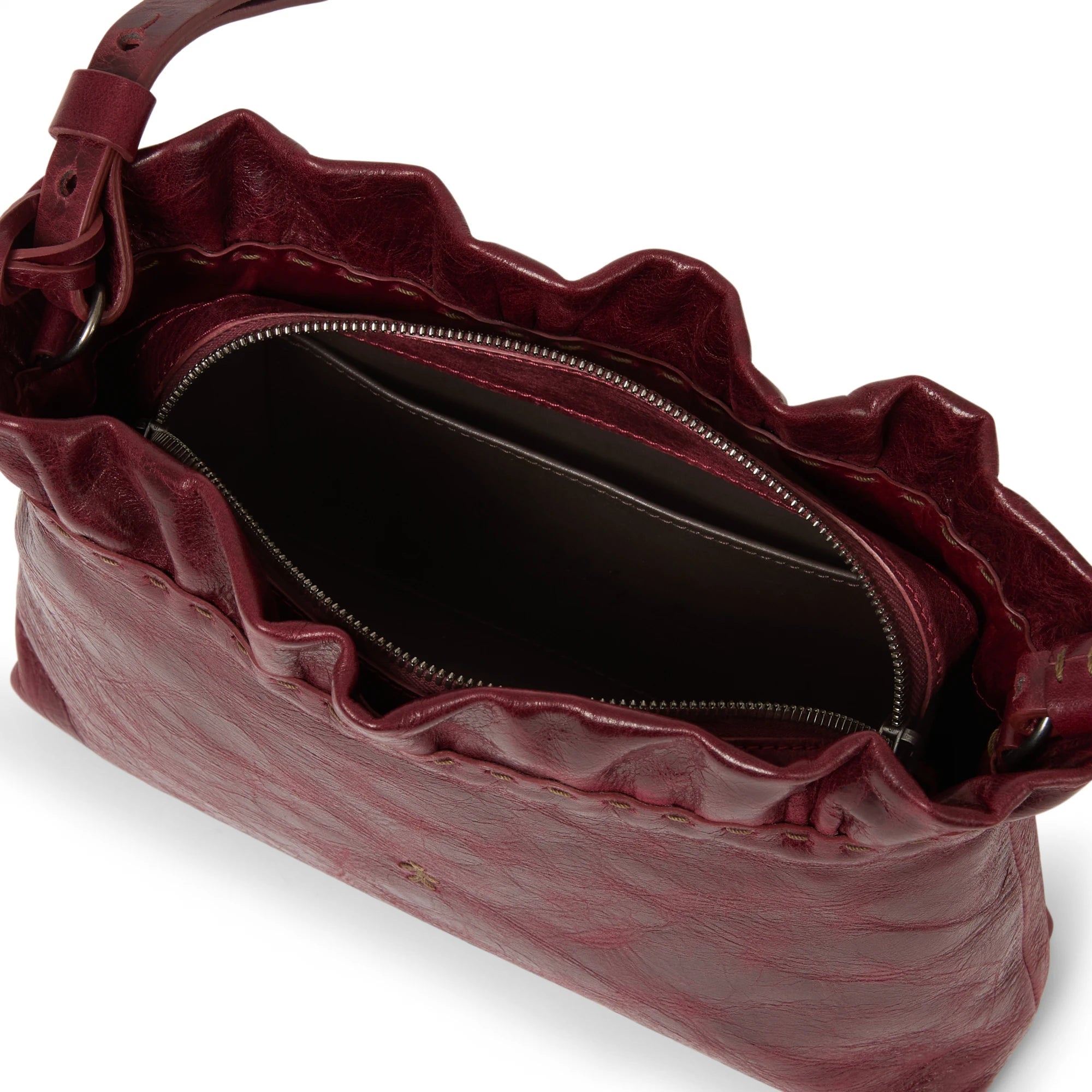 Ruched Zip Clutch York