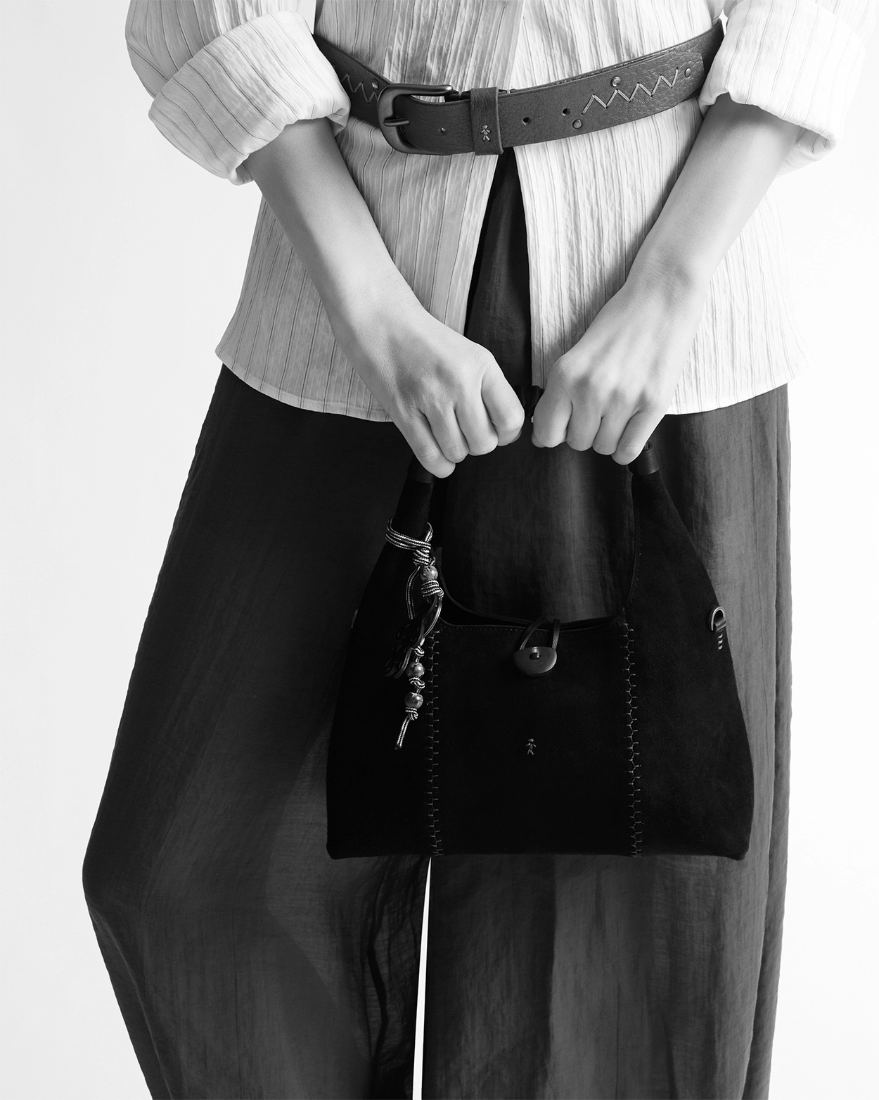 Paige Micro Suede Shoulder Bag