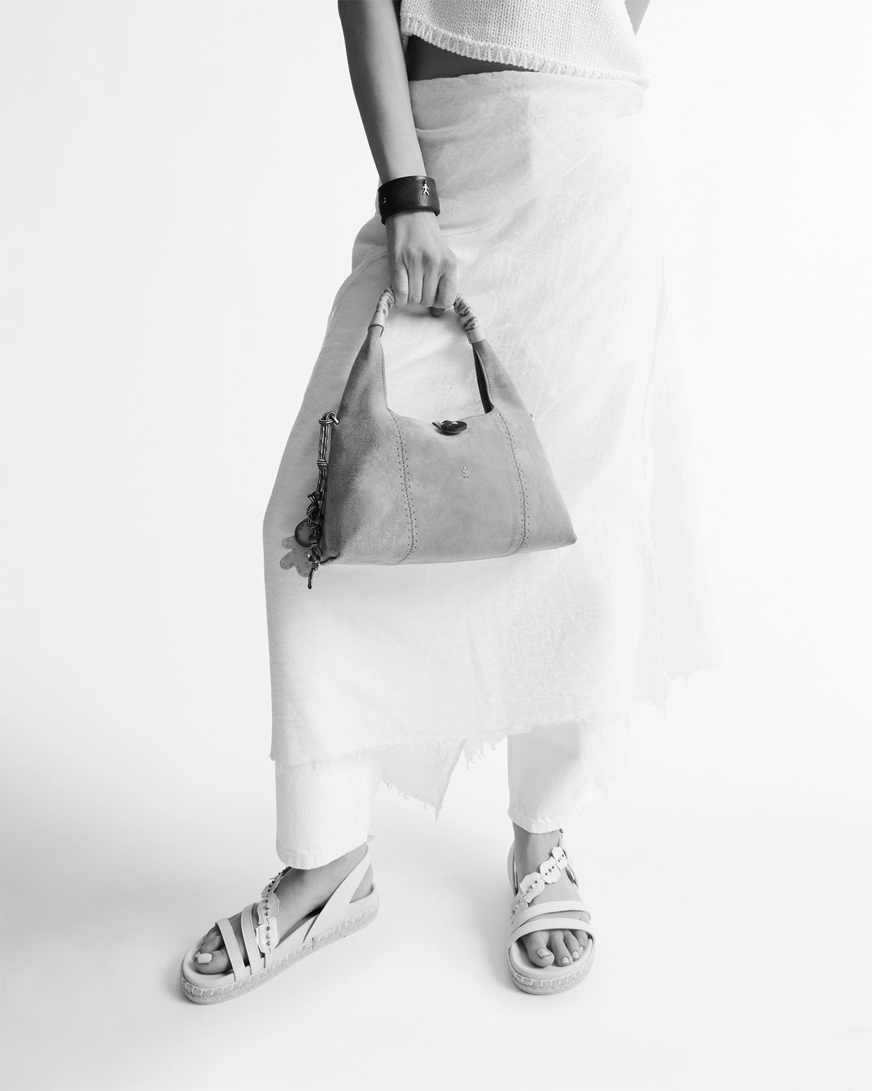 Paige Micro Suede Shoulder Bag