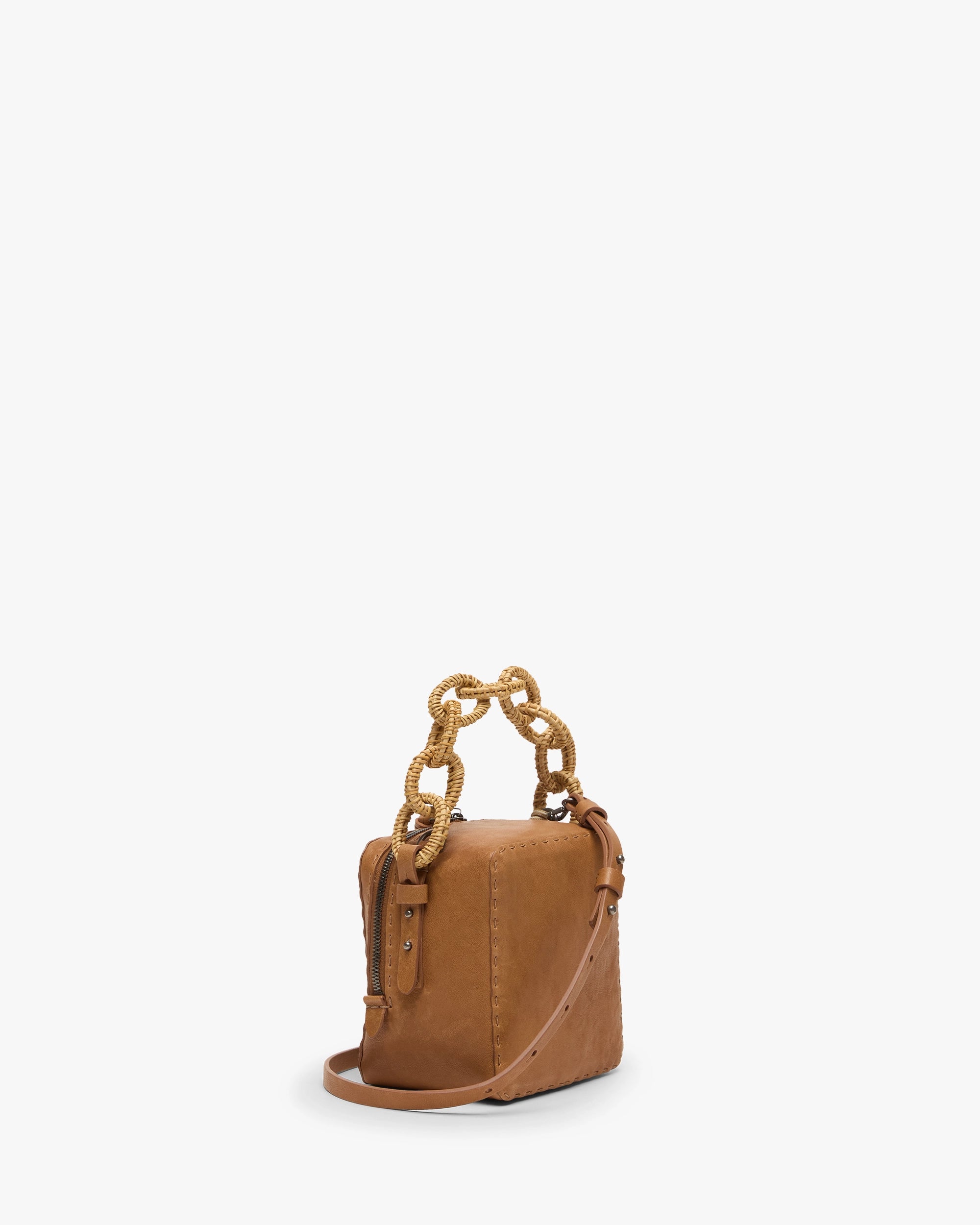 Noah S Raffia Top-Handle Bag