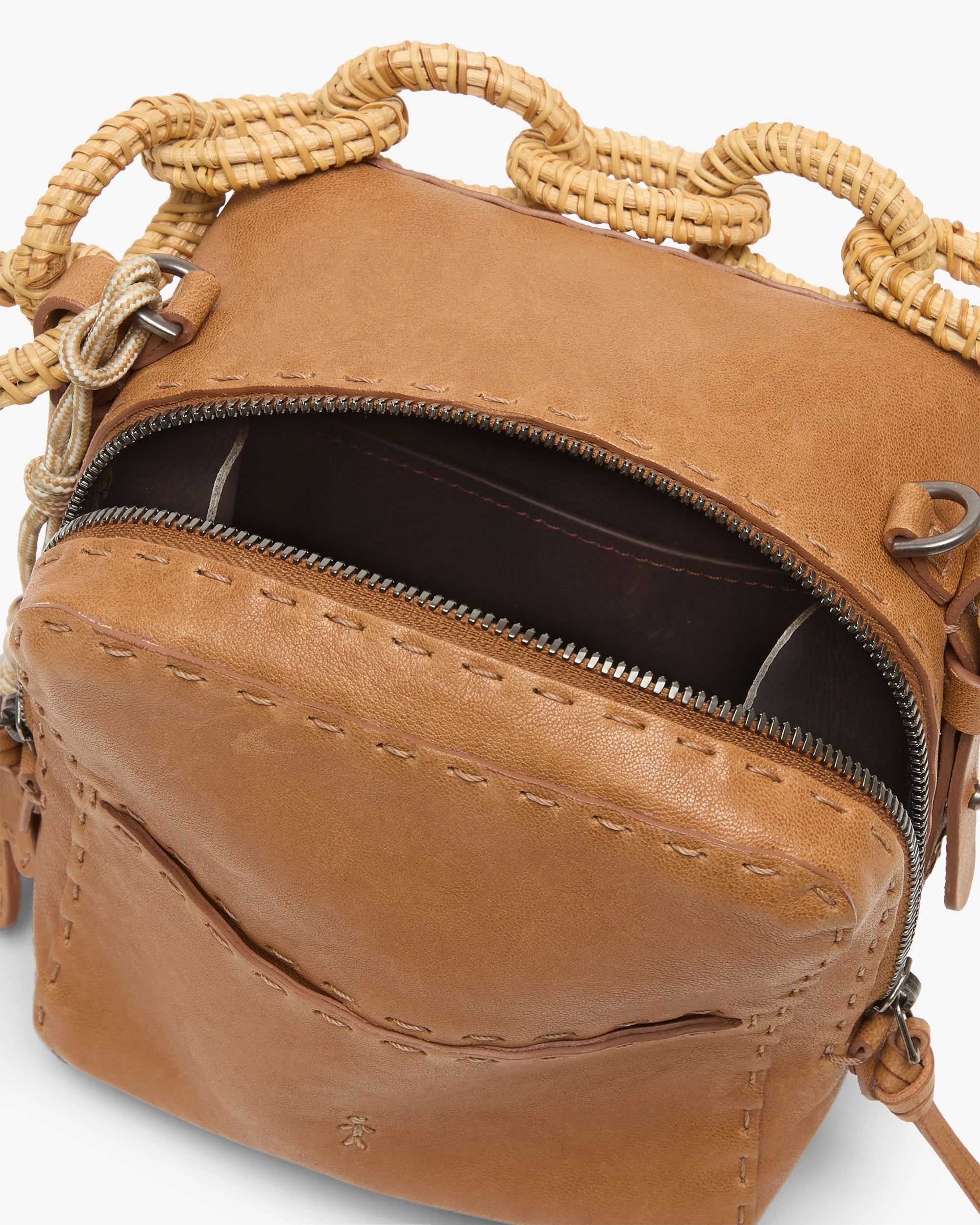 Noah S Raffia Top-Handle Bag