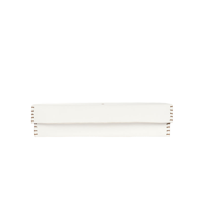 Rectangular Leather Box Dado White