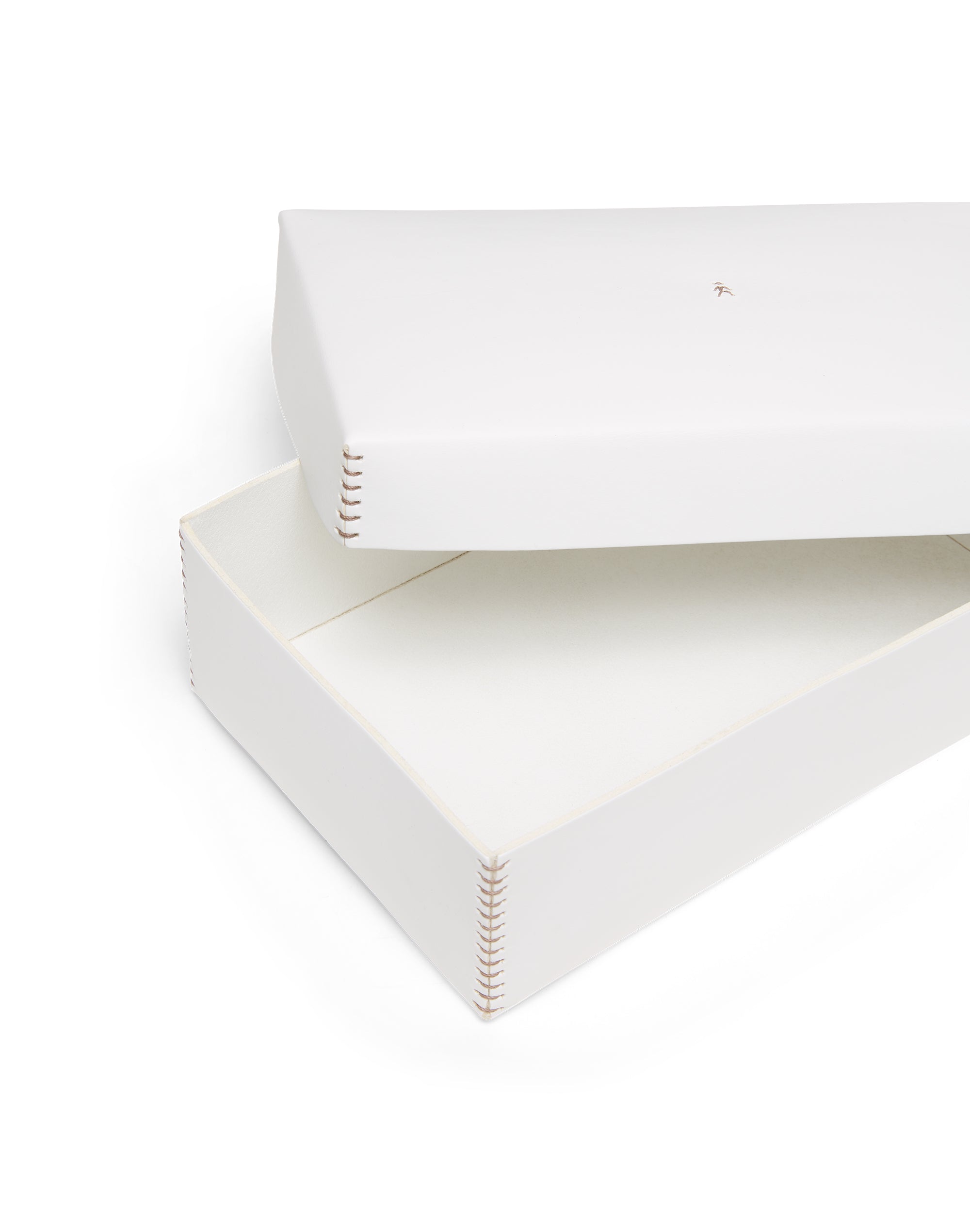 Scatola Liscia L Cuoio White