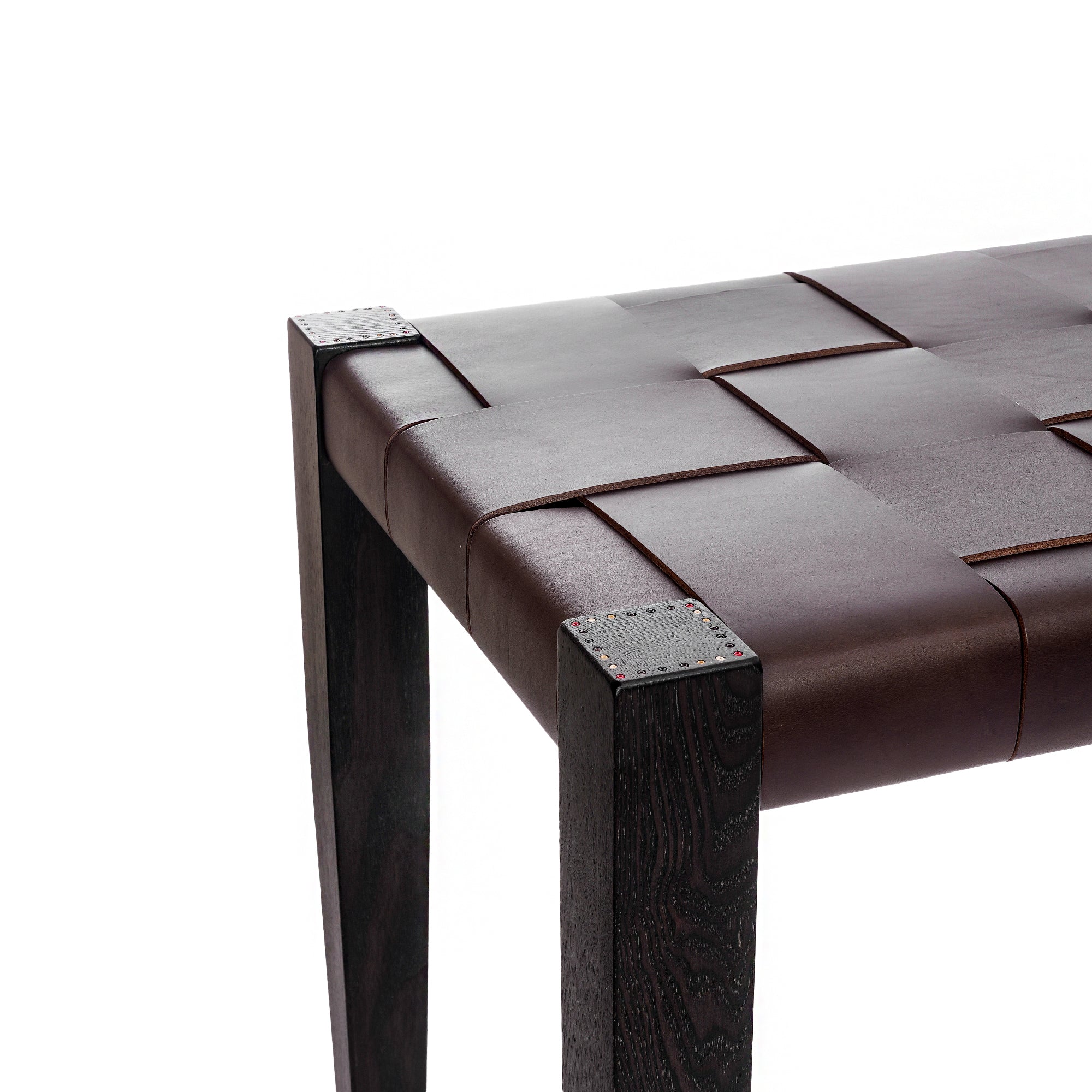 Bench Regular Cuoio Incrociato Ebony