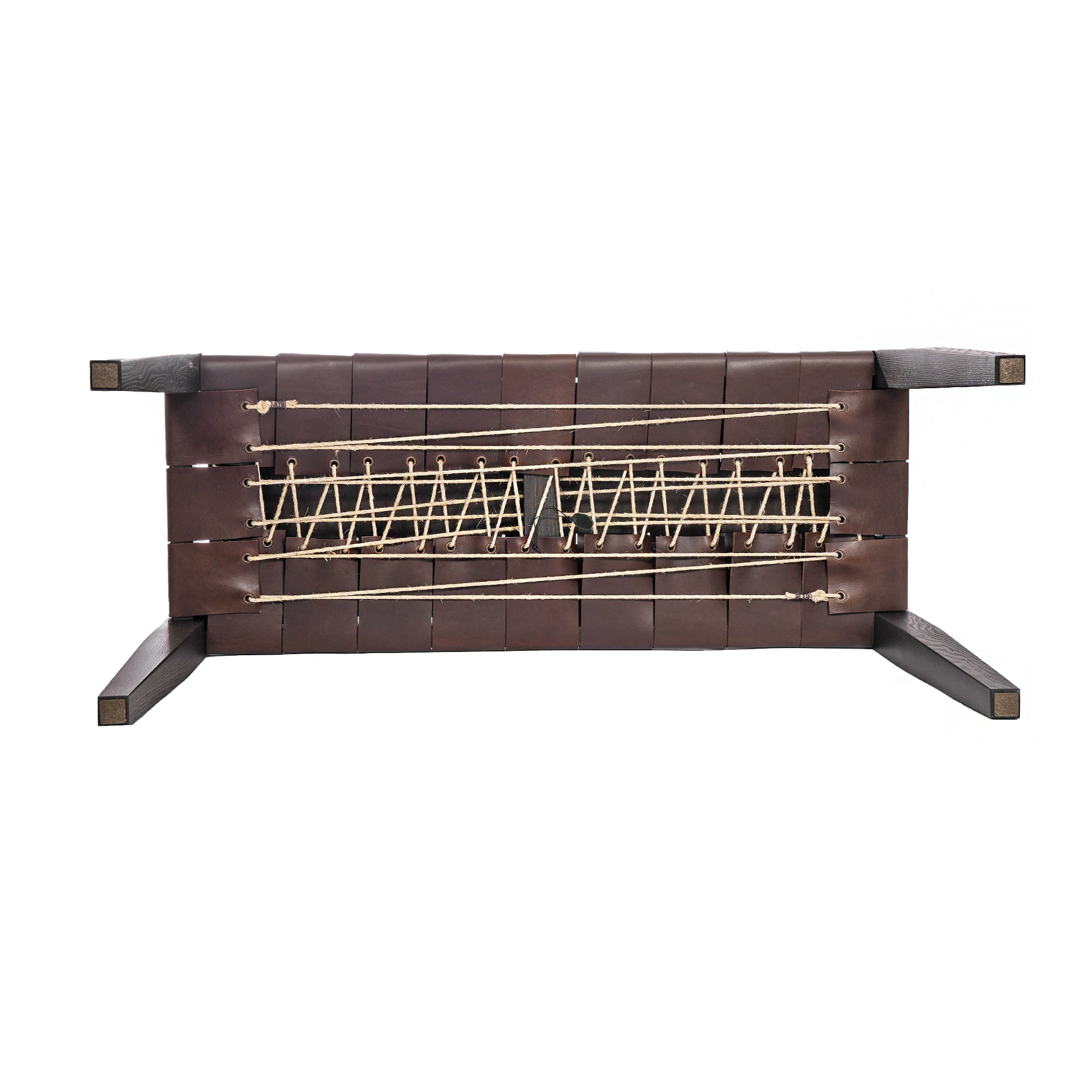 Bench Regular Cuoio Incrociato Ebony