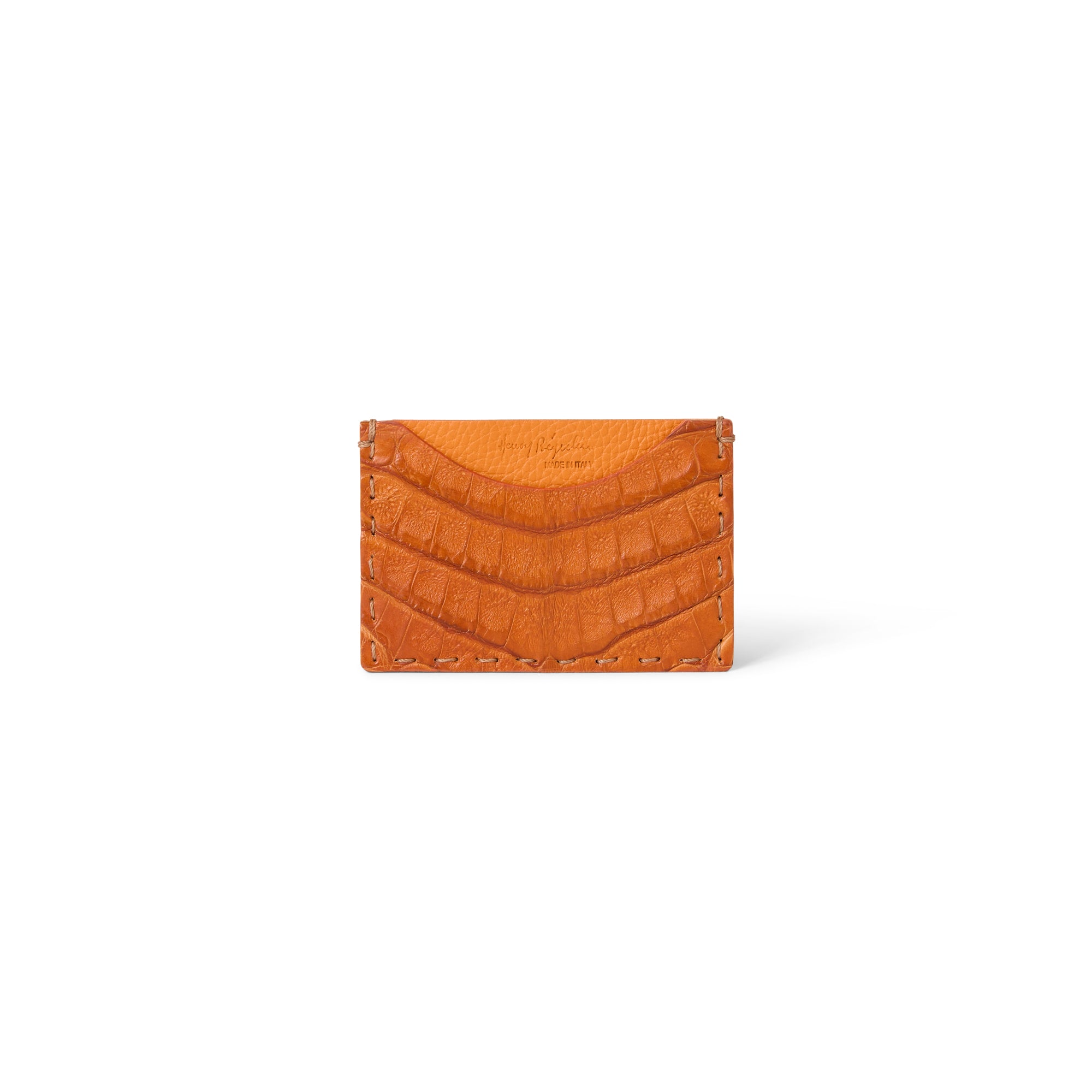 Escargot Slim Crocodile Card Case
