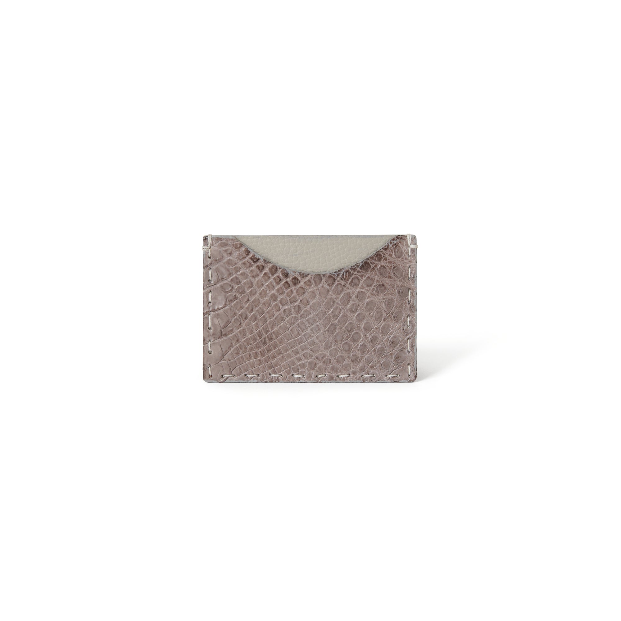 Escargot Slim Crocodile Card Case
