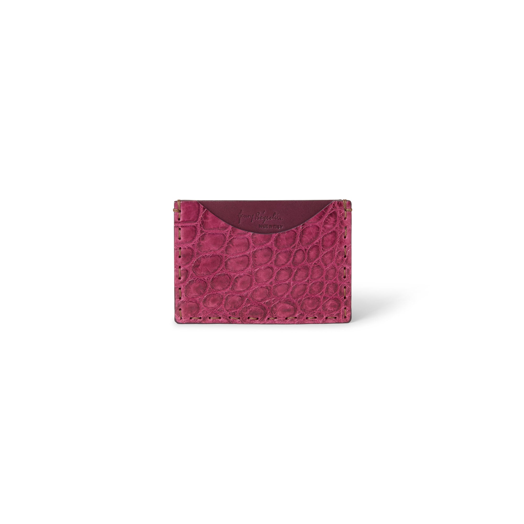 Escargot Slim Crocodile Card Case