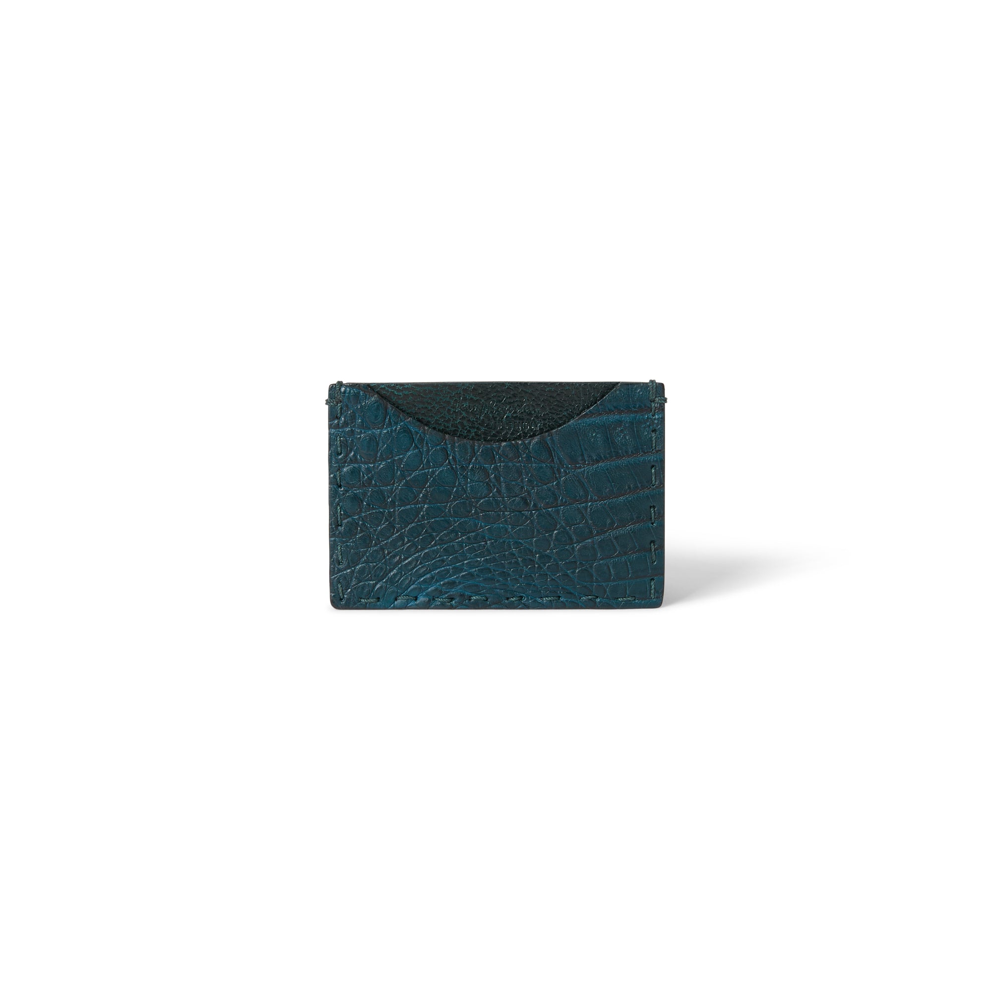 Escargot Slim Crocodile Card Case