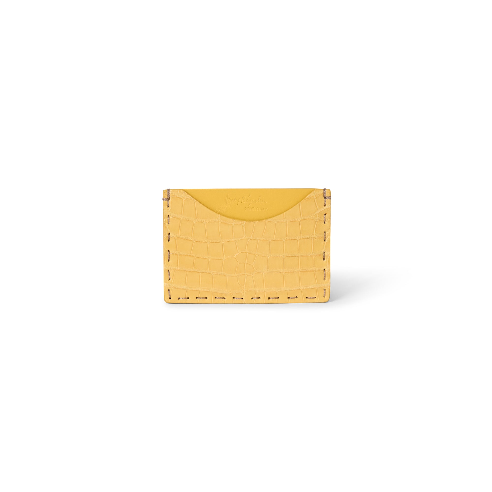 Escargot Slim Crocodile Card Case