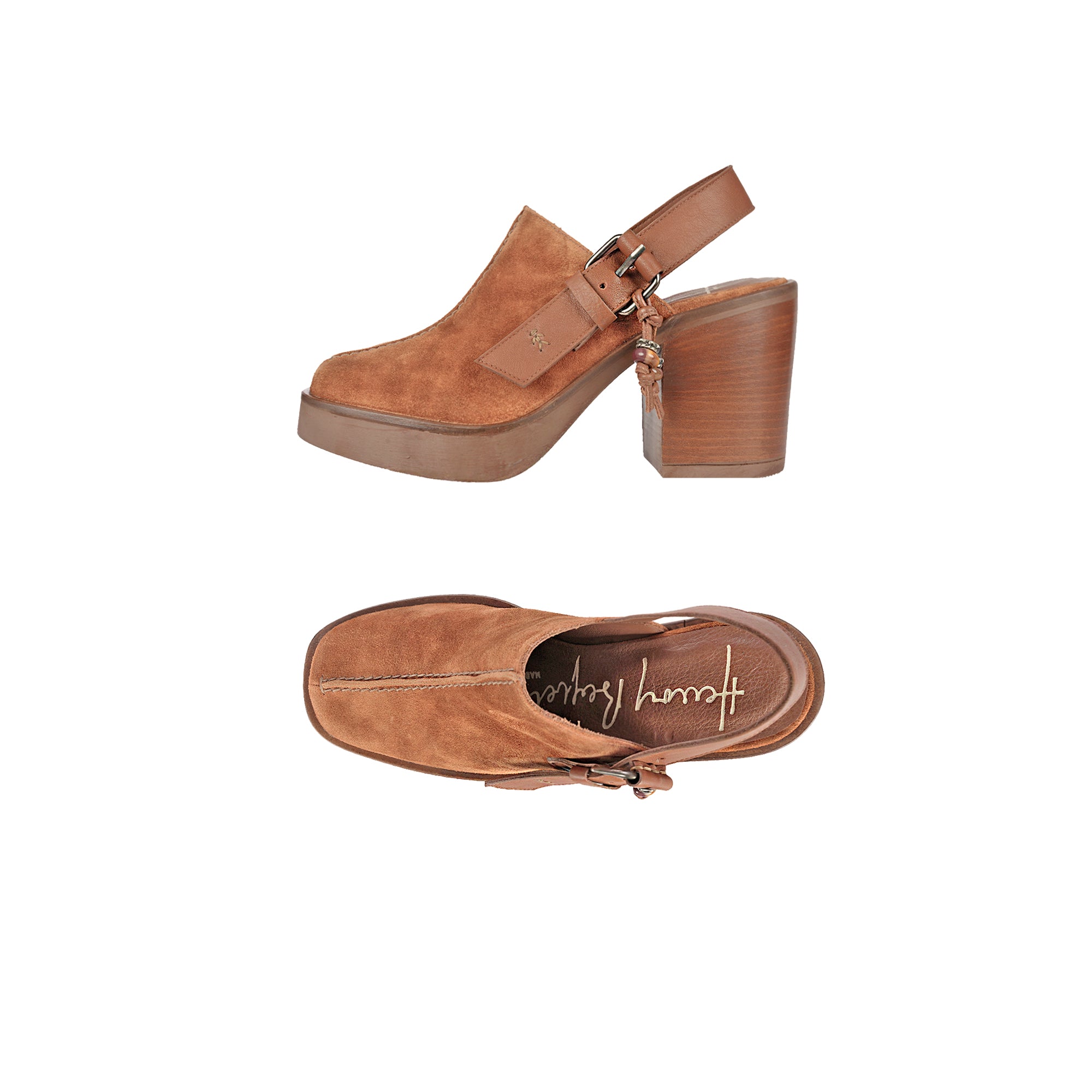Scarpa Slingback Camoscio Vintage Arancio