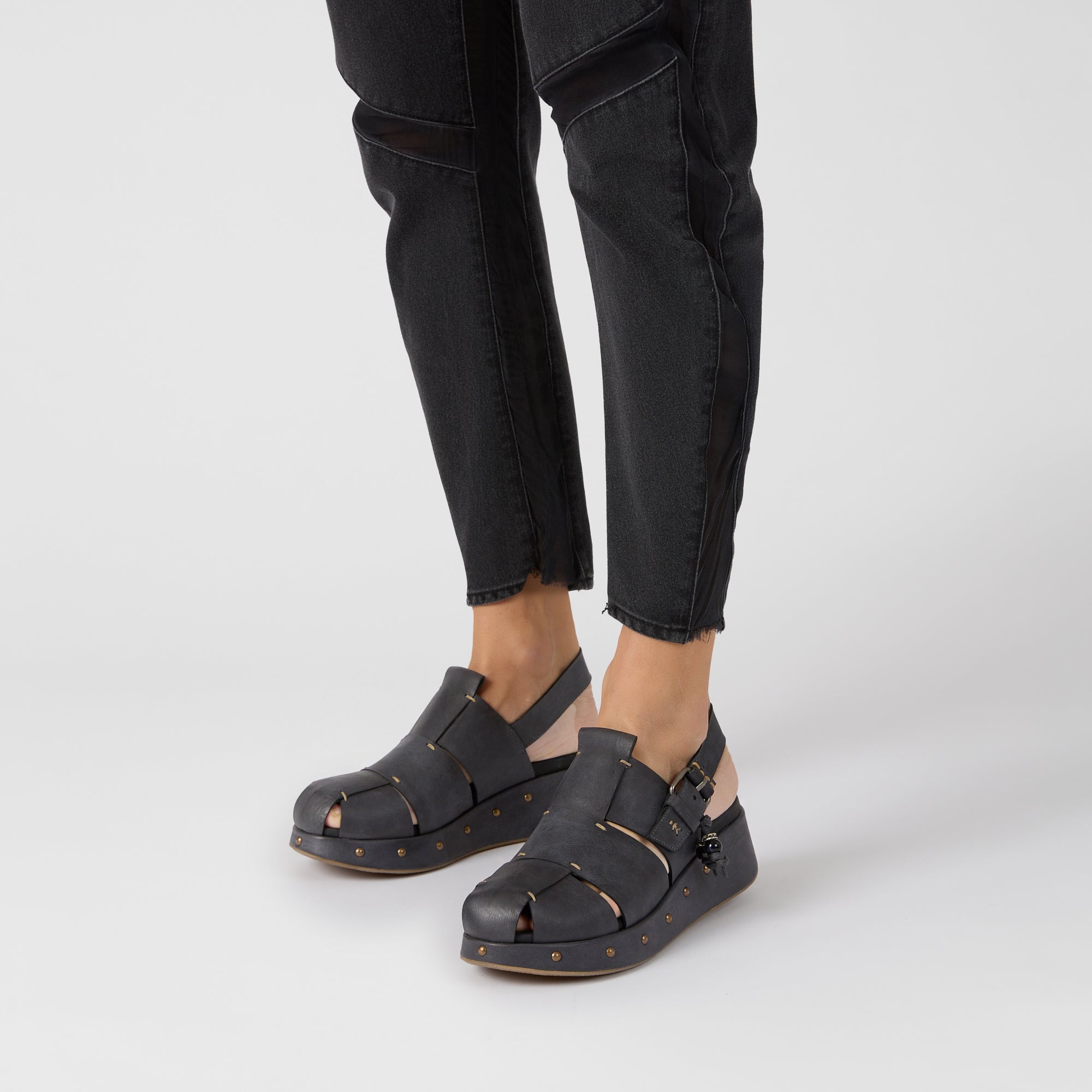 Slingback Wedge Sbiancato