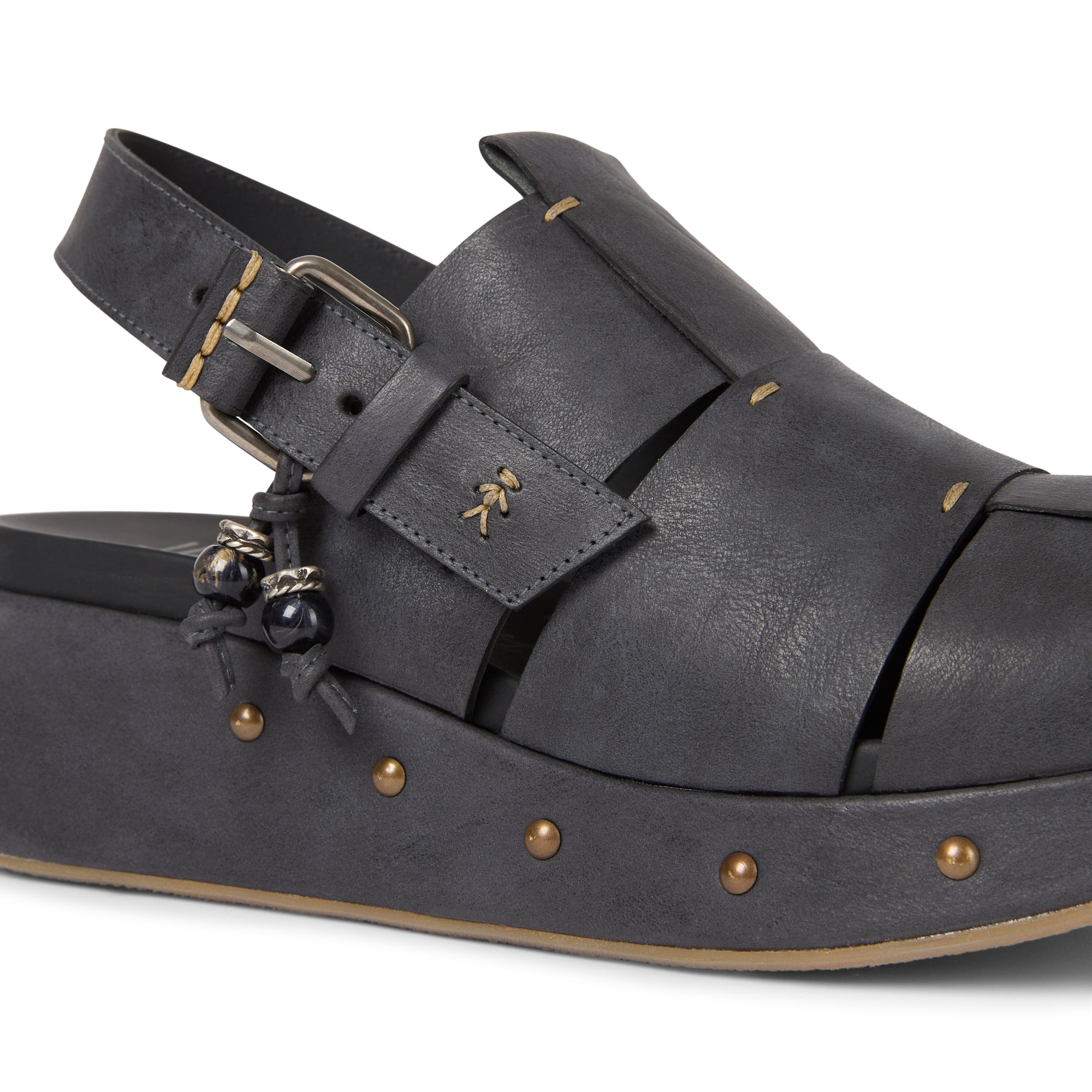 Slingback Wedge Sbiancato