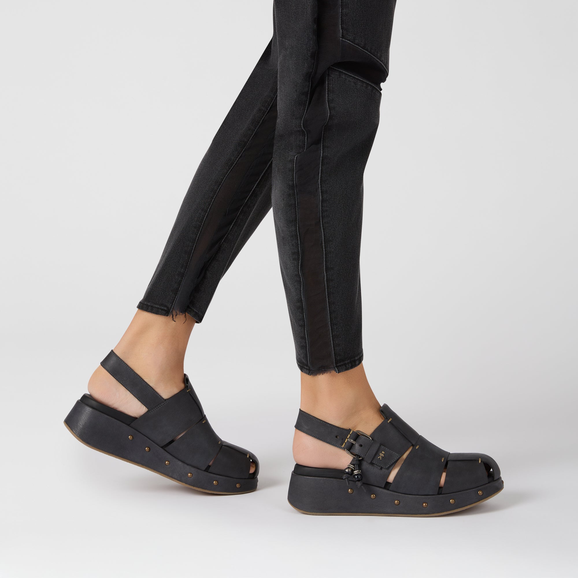 Slingback Wedge Sbiancato