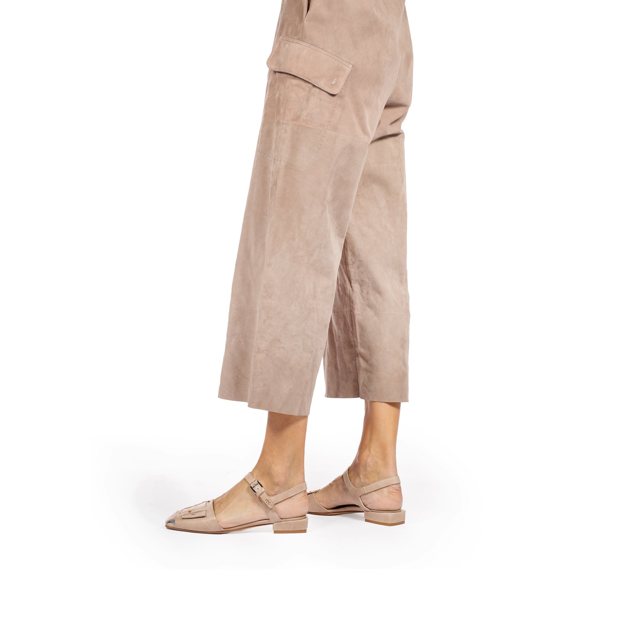 Slingback Buckle Sbiancato