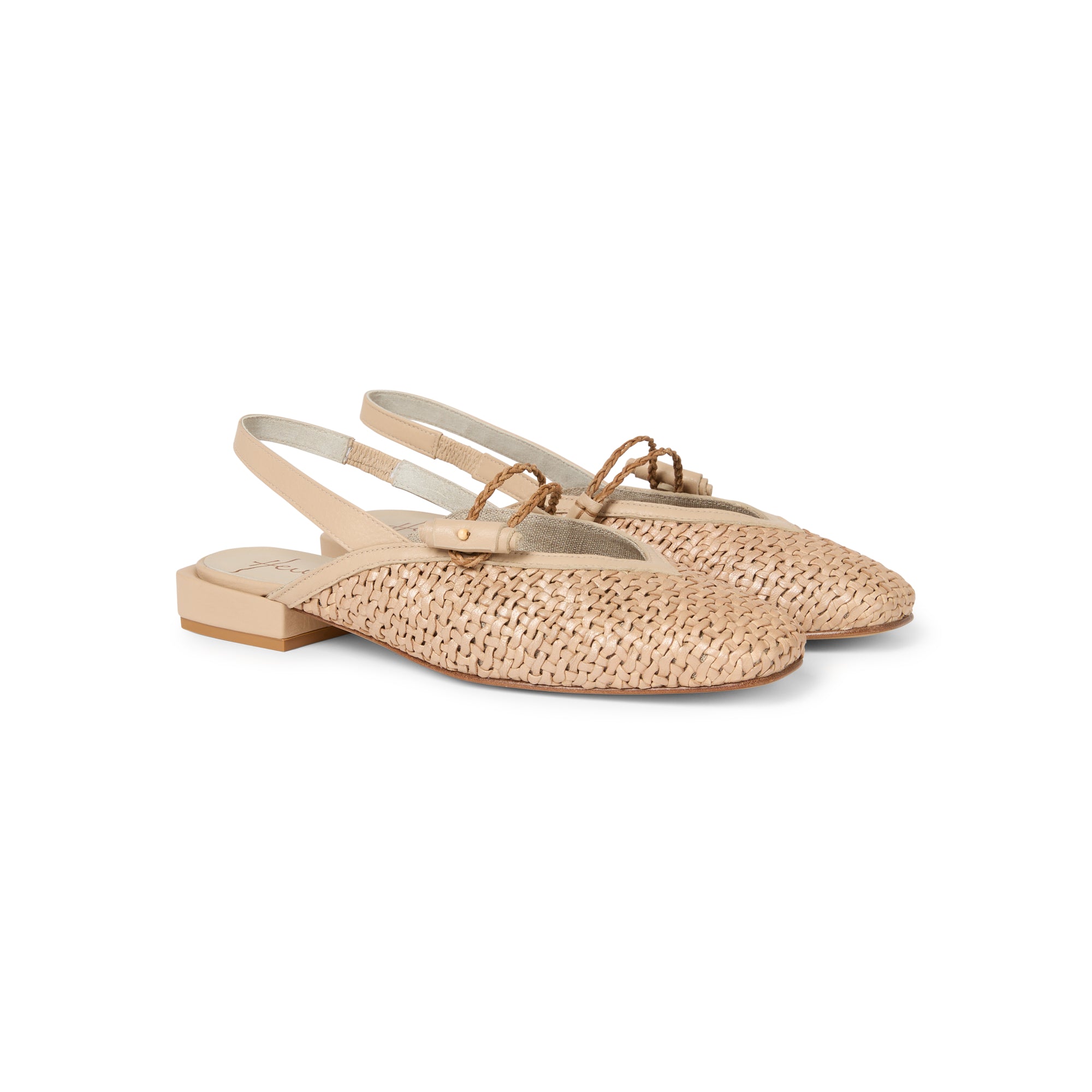 Slingback Braided Strap Intreccio Madreperla