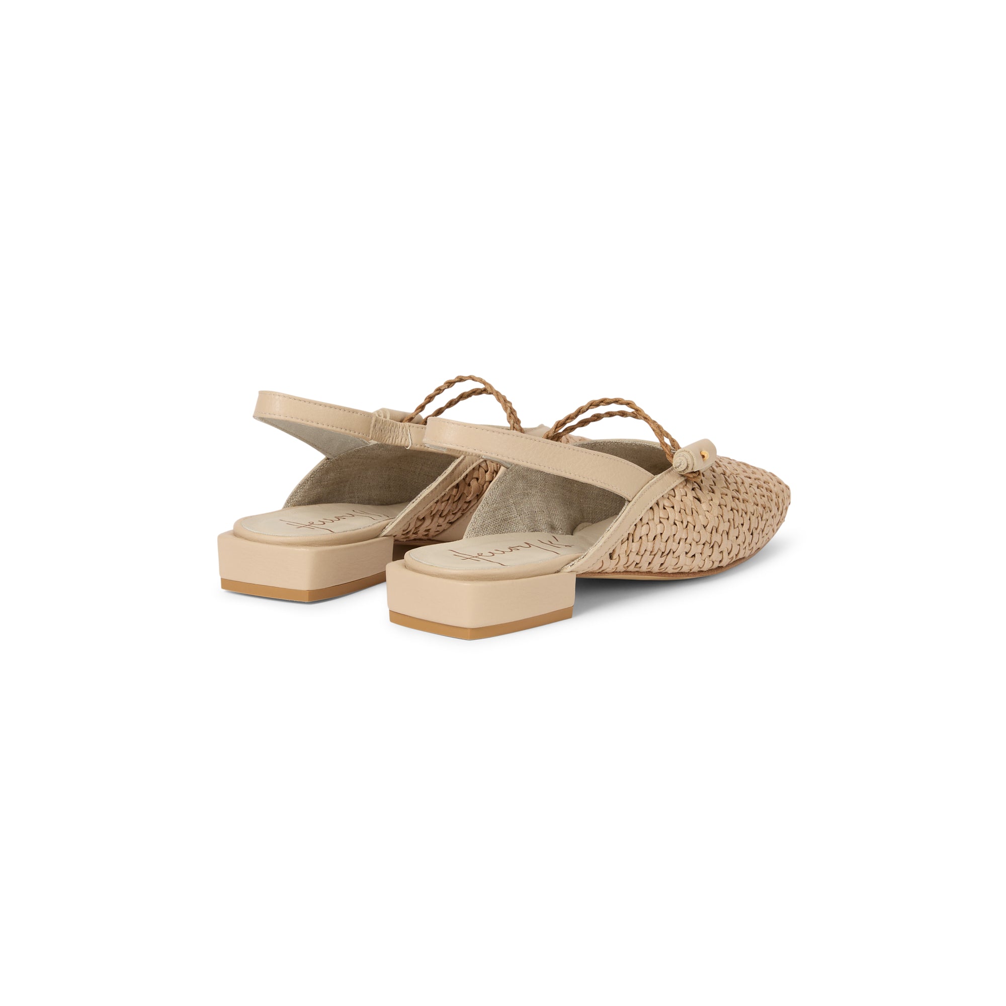 Slingback Braided Strap Intreccio Madreperla