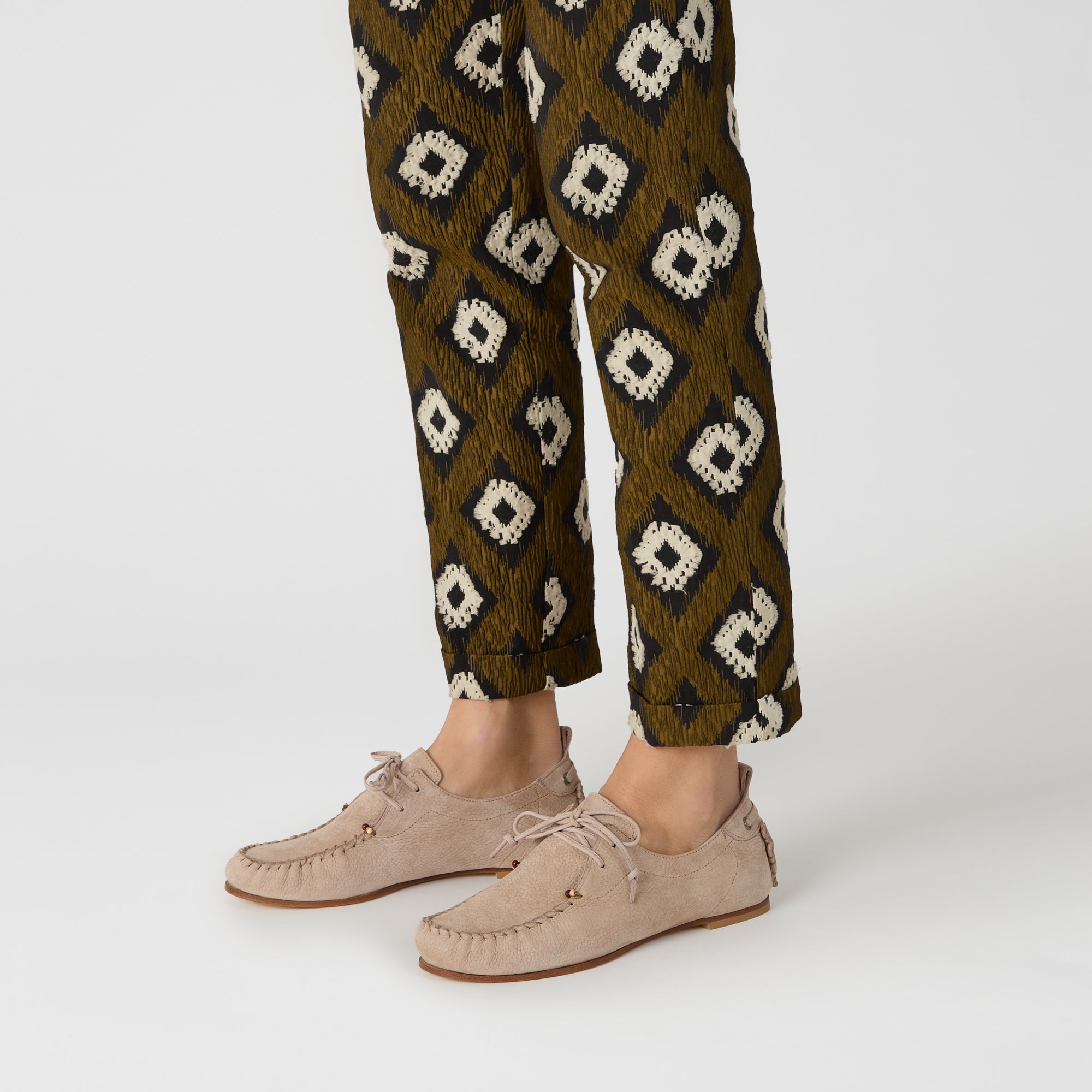 Lace-Up Moccasin Nabuck Resinato