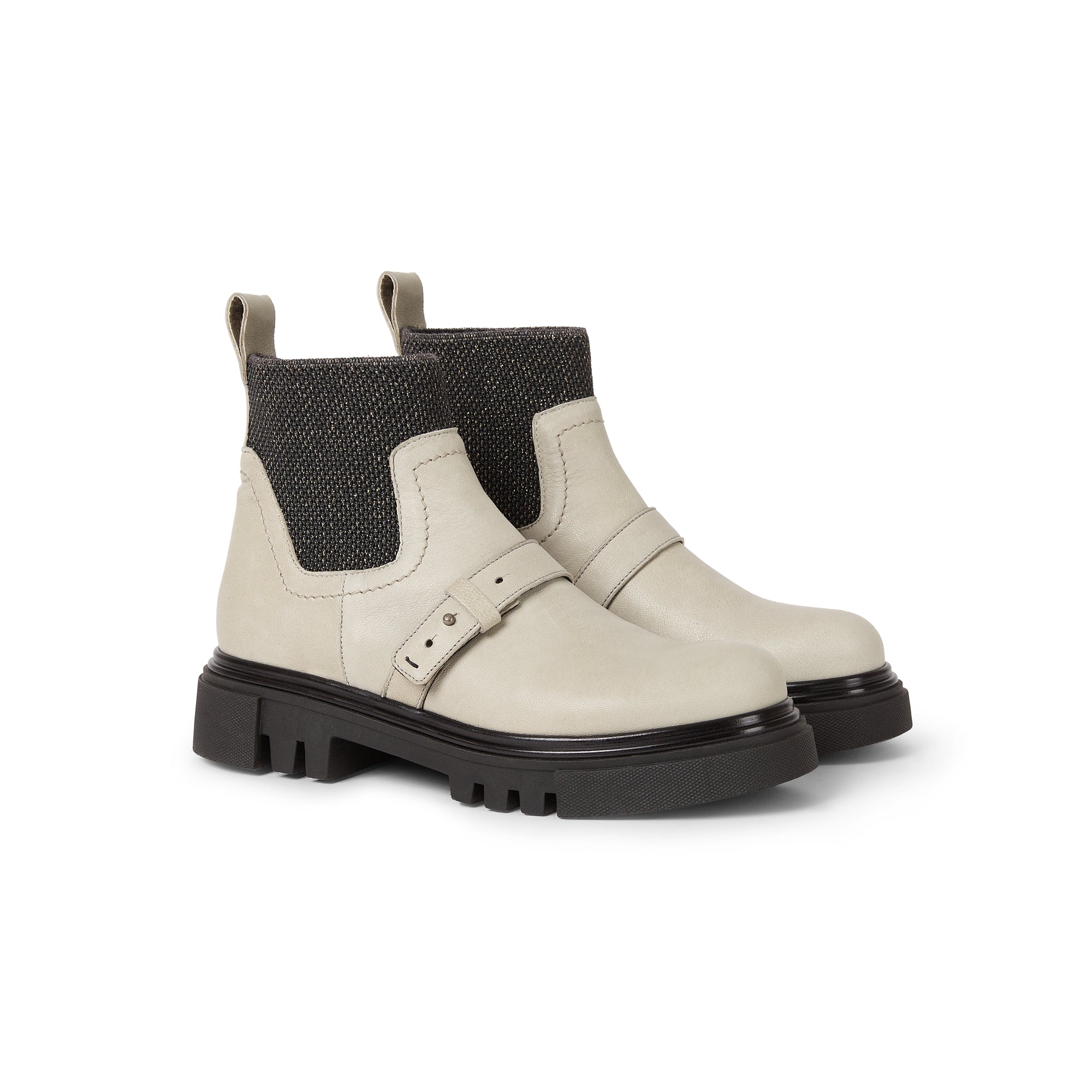 Buckled Ankle Boot in Old Iron