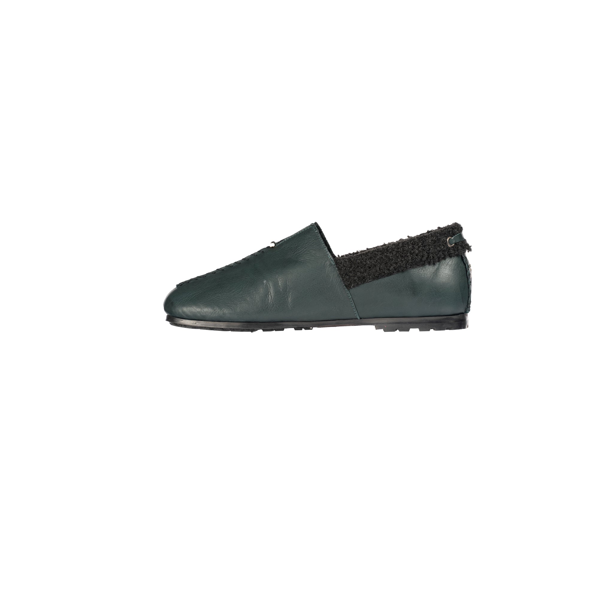 Pantofola in pelle Norton con fodera in Lana
