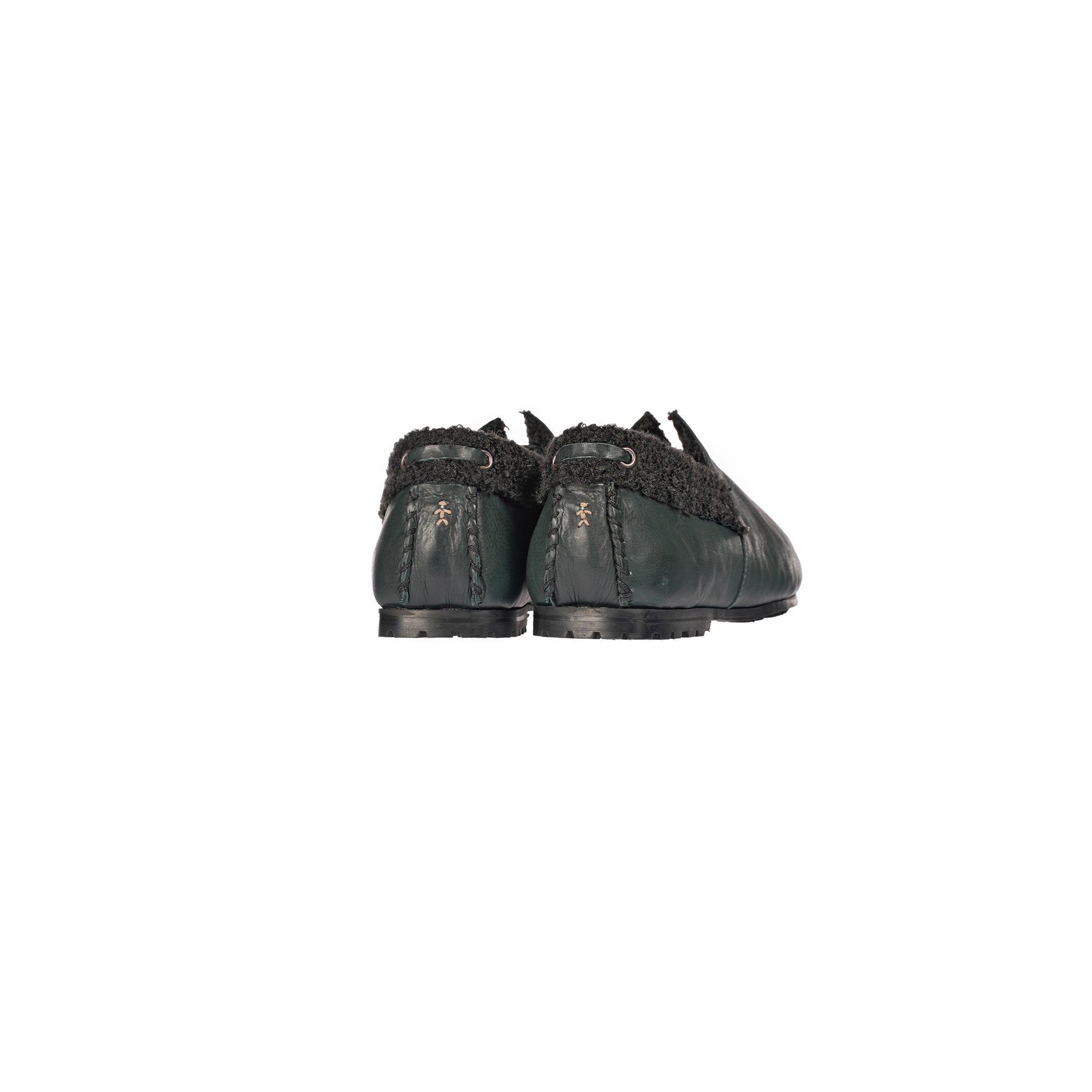 Pantofola in pelle Norton con fodera in Lana