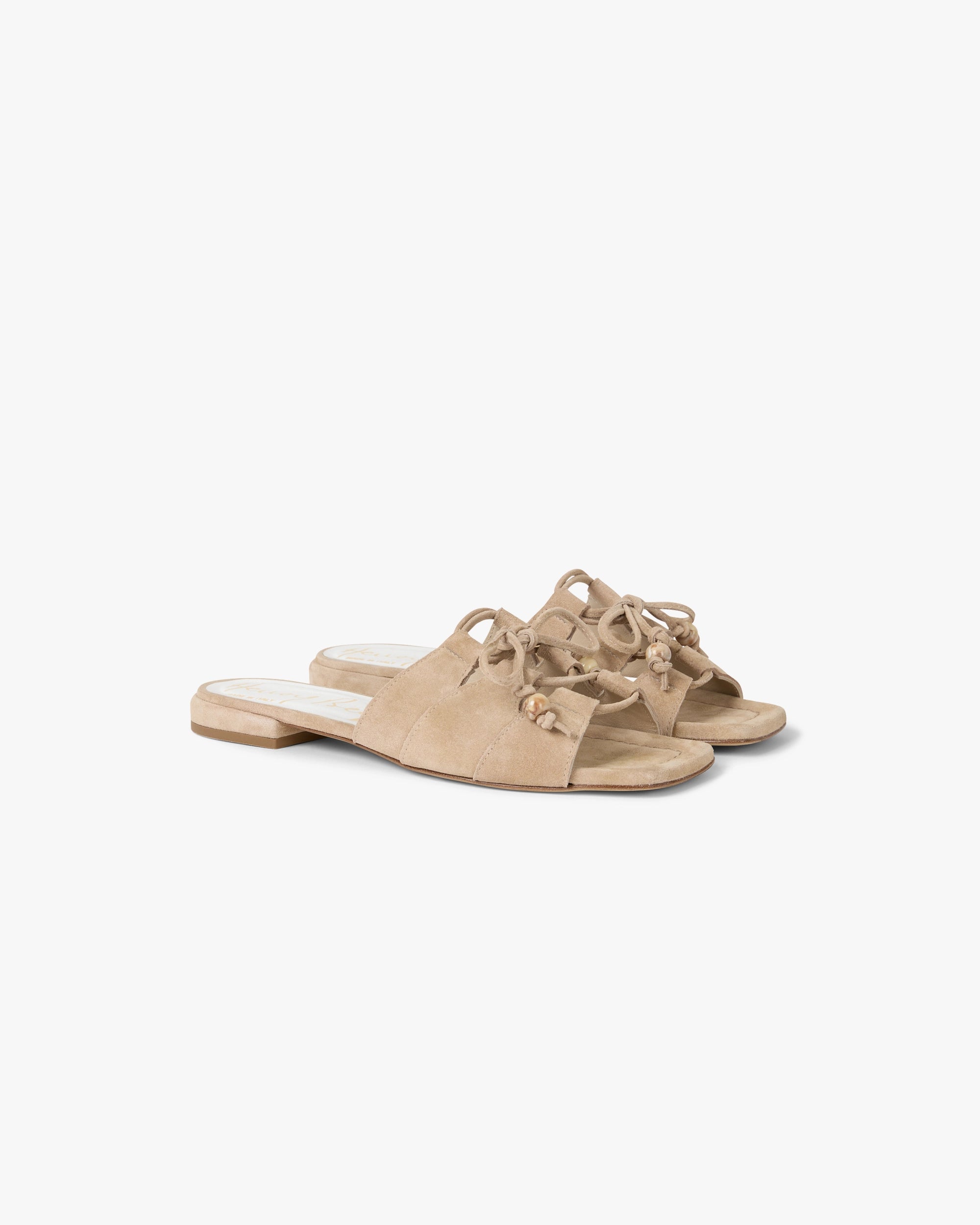 Lace-Up Suede Sandal