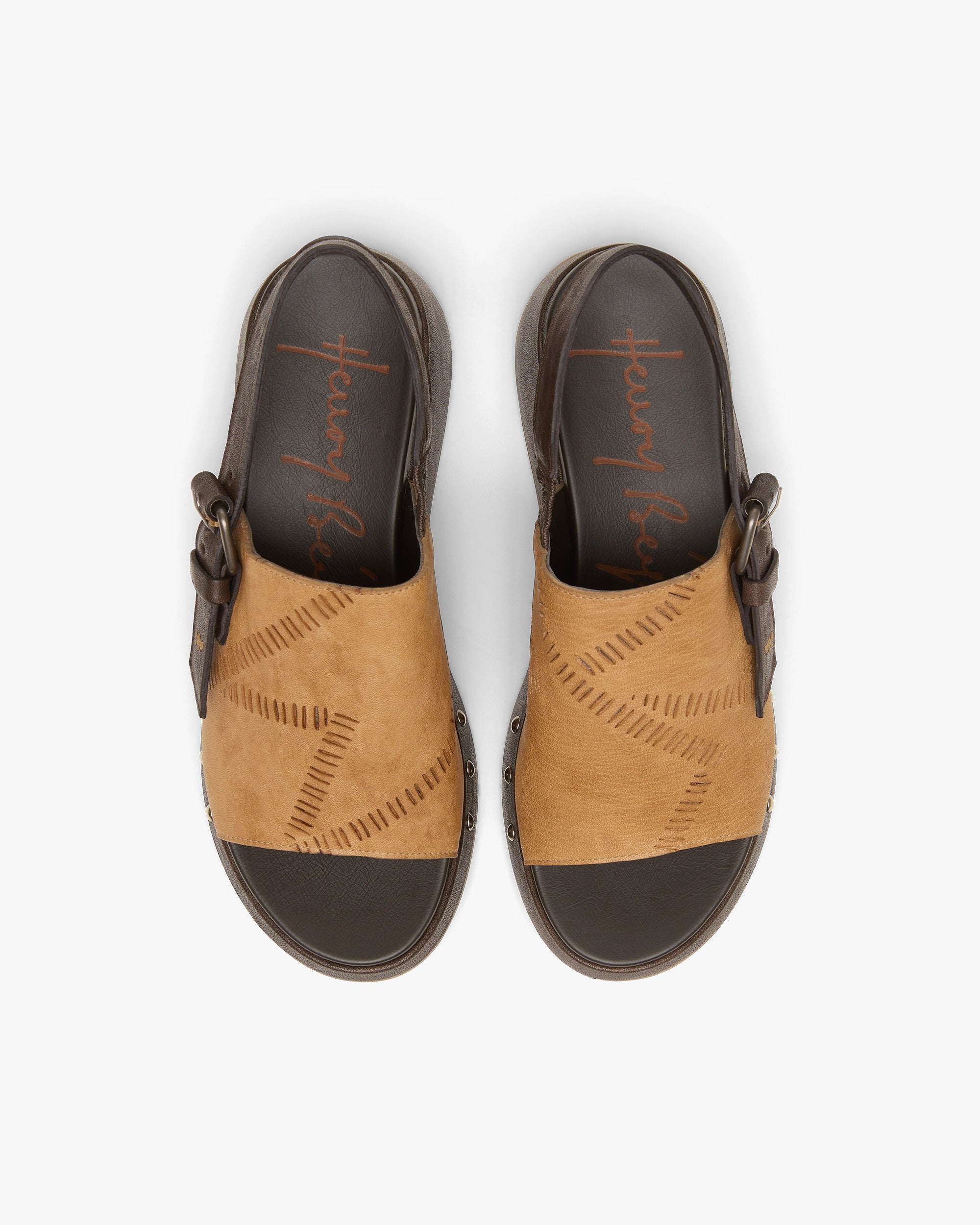 Embroidered Leather Clog