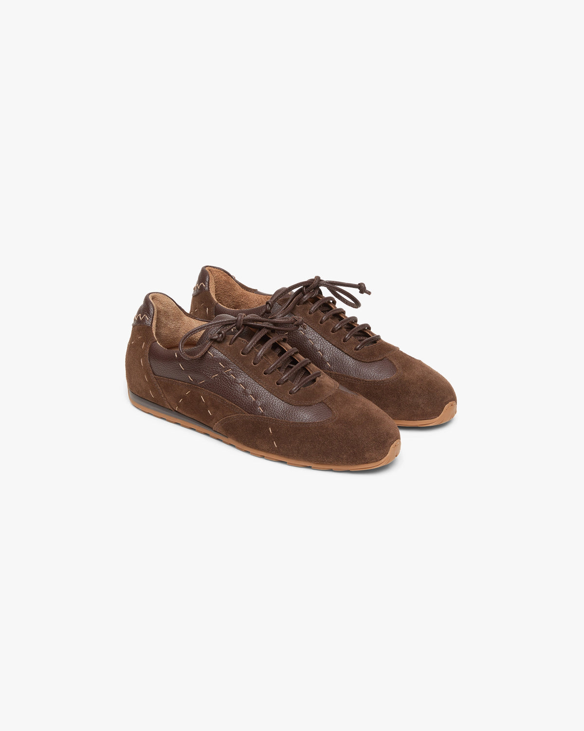 Leather & Suede Low-Top Sneaker