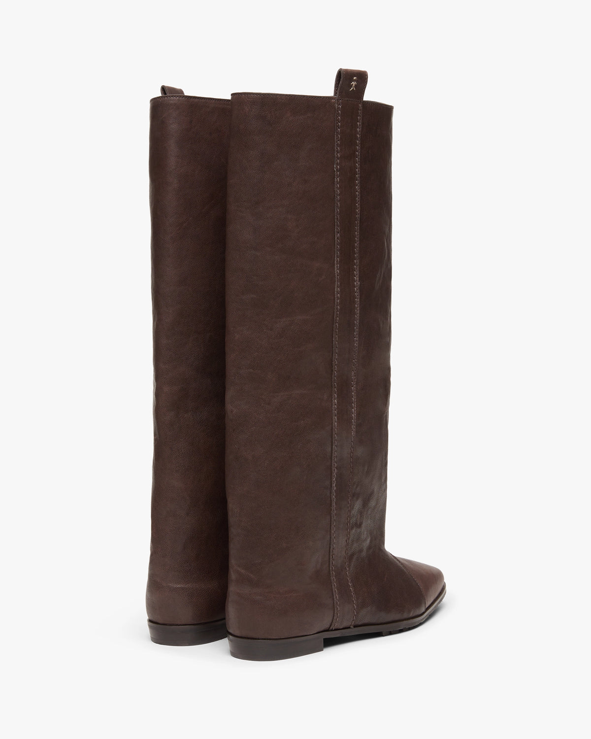 Wide-Shaft Leather Boot