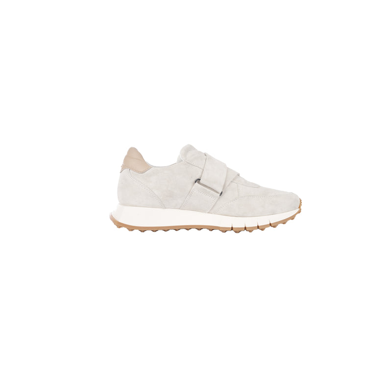 Suede Leather Man Sneaker Chalk White