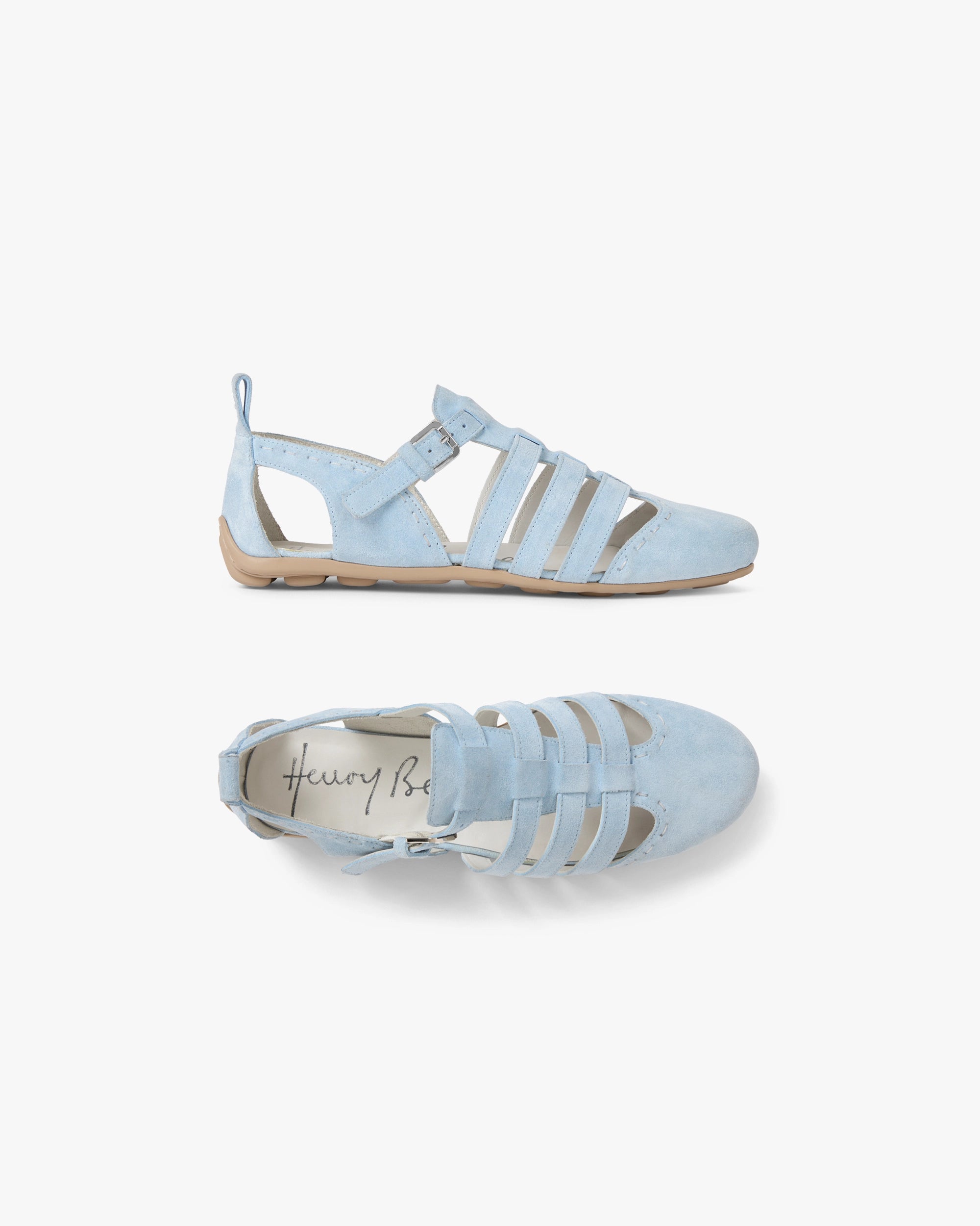 Suede Cut-Out Ballet Flat