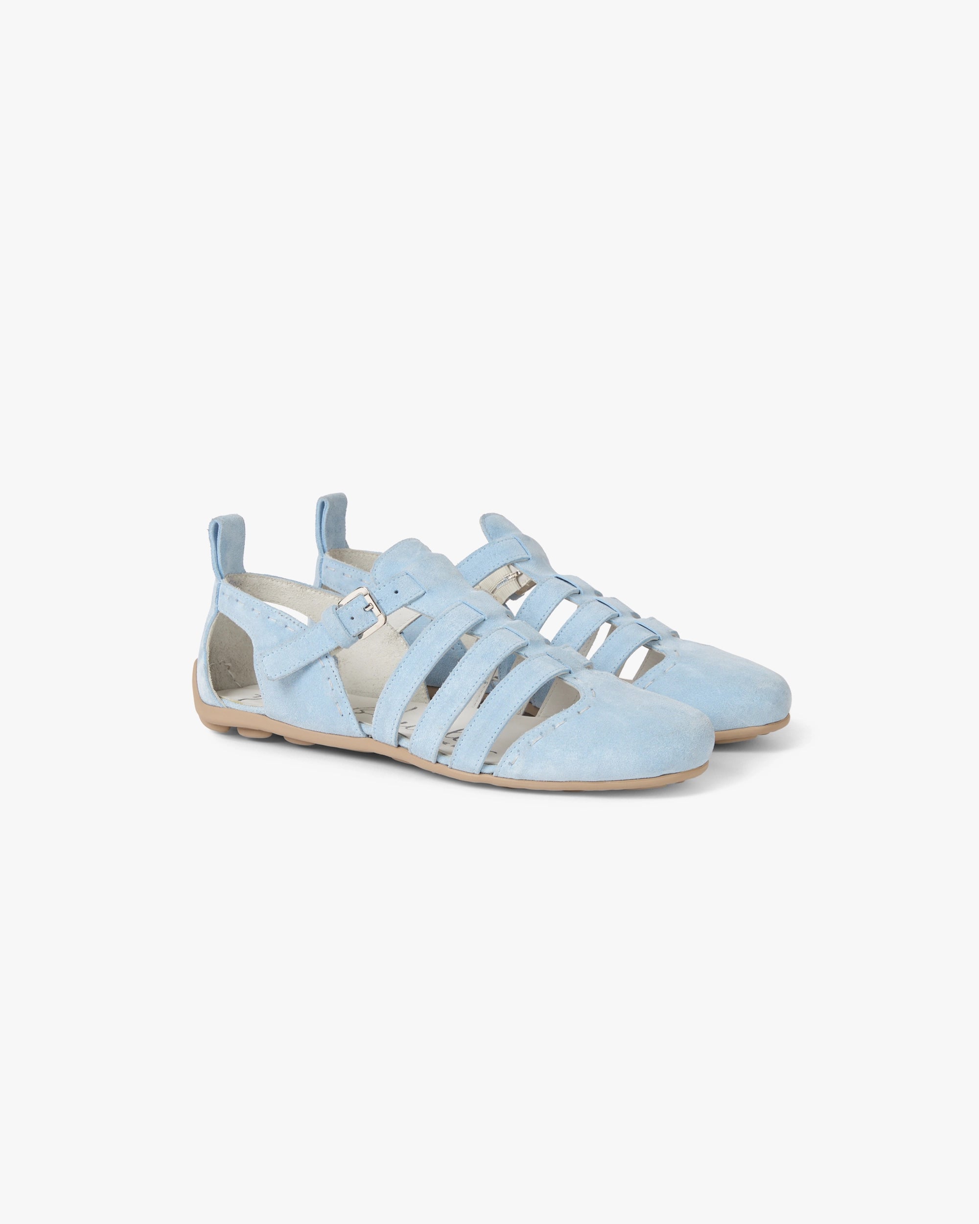 Suede Cut-Out Ballet Flat