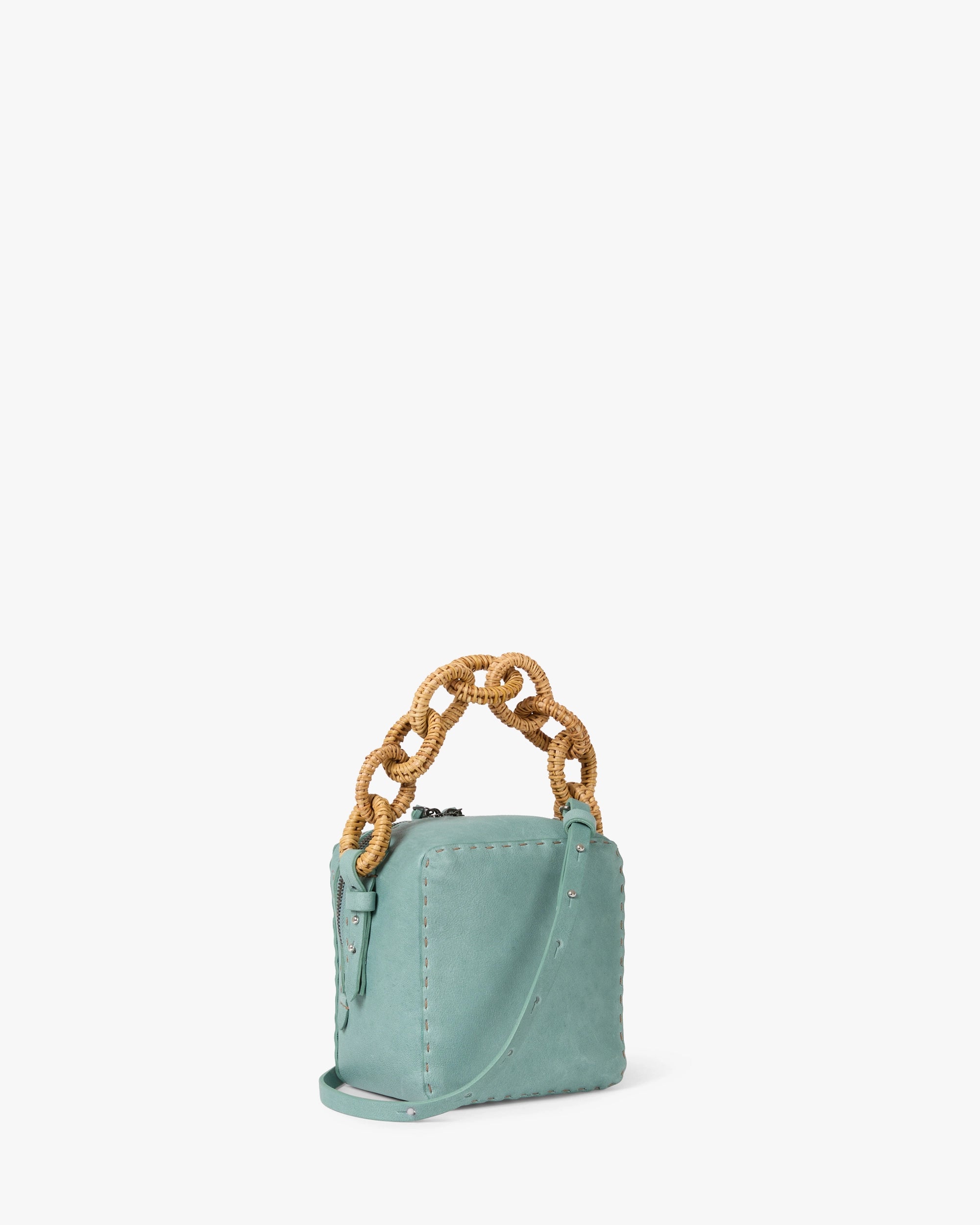 Noah S Raffia Top-Handle Bag
