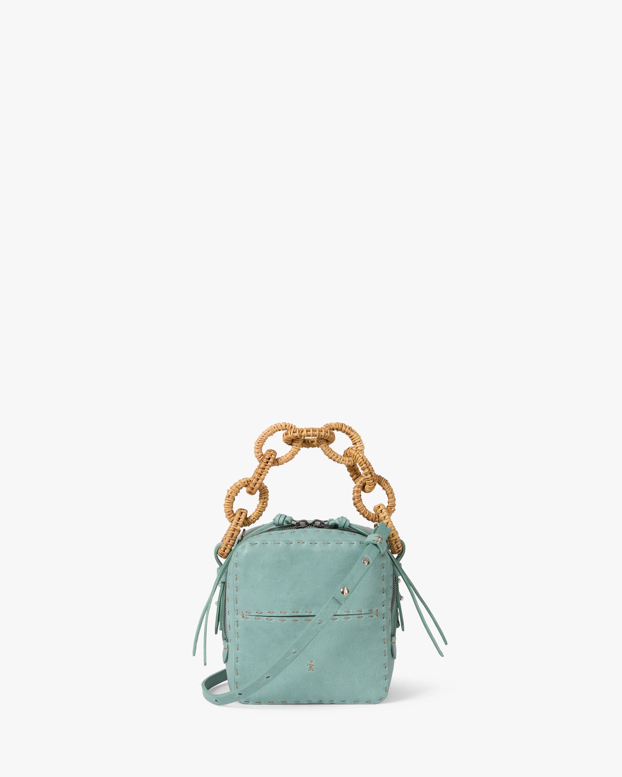 Noah S Raffia Top-Handle Bag