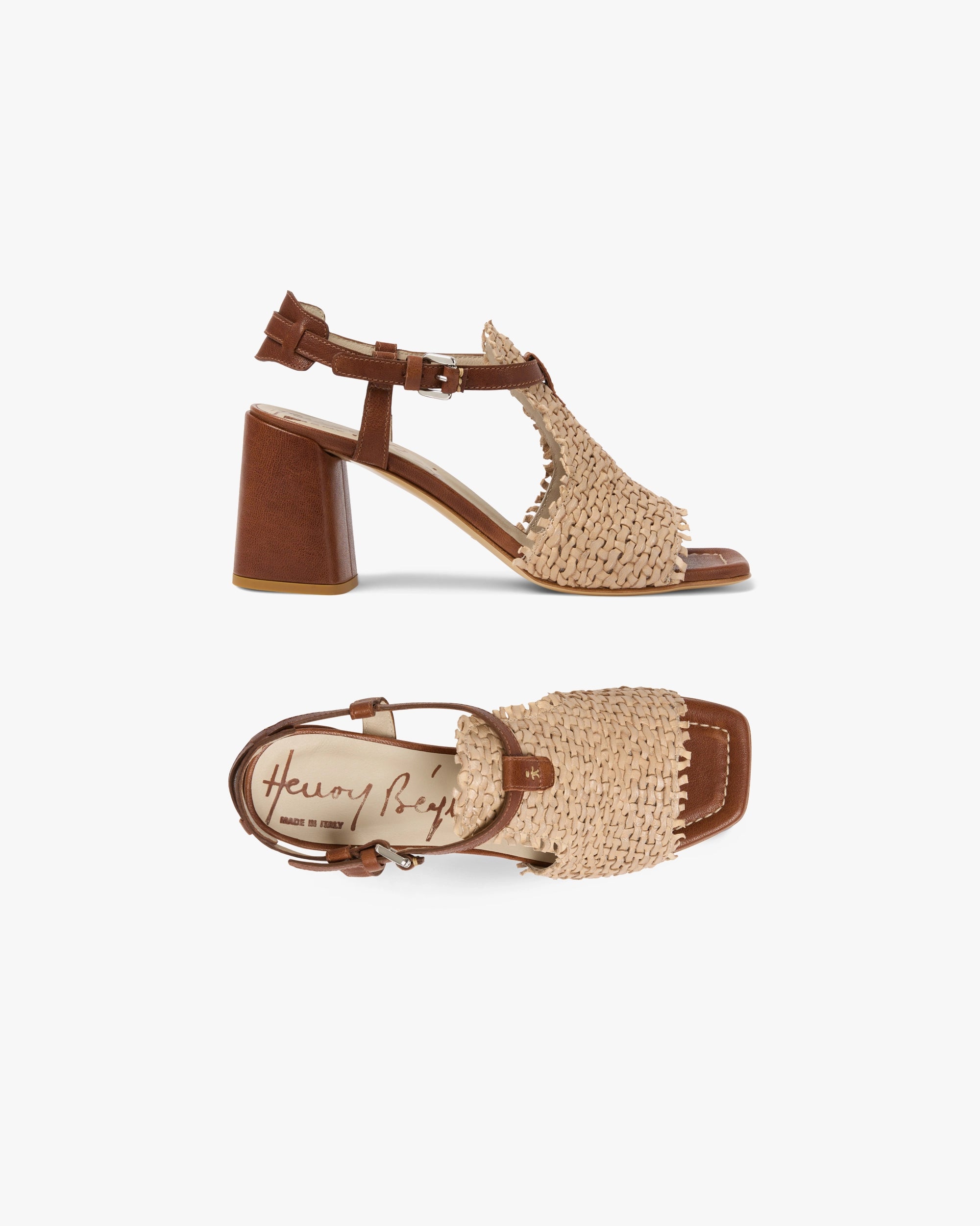 Heel Sandal Intreccio Madreperla