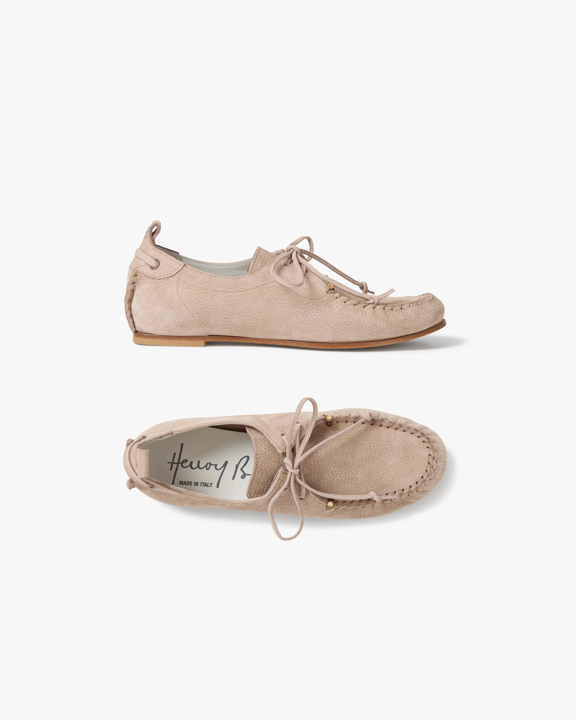 Lace-Up Moccasin Nabuck Resinato