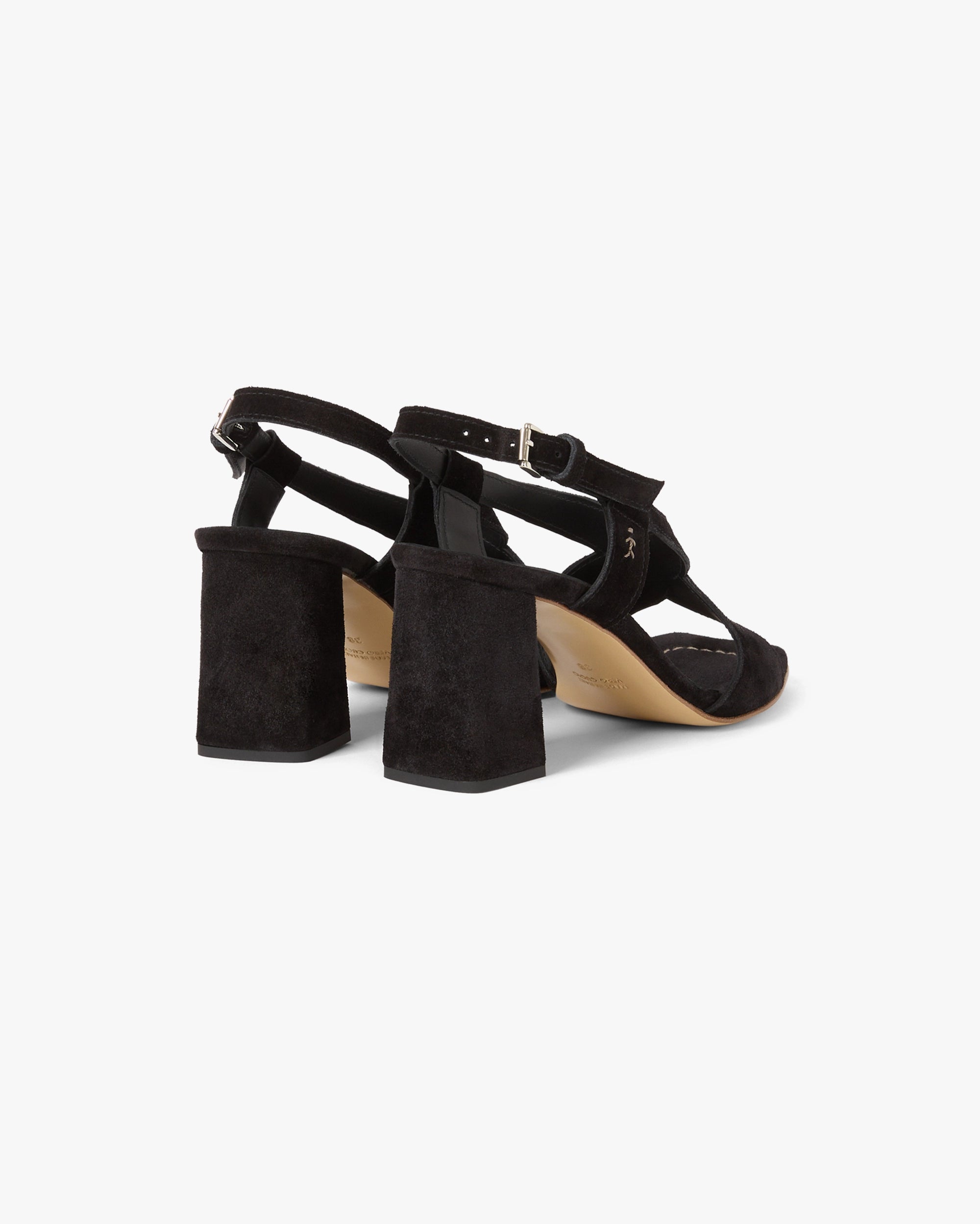 Cross-Strap Heeled Sandal