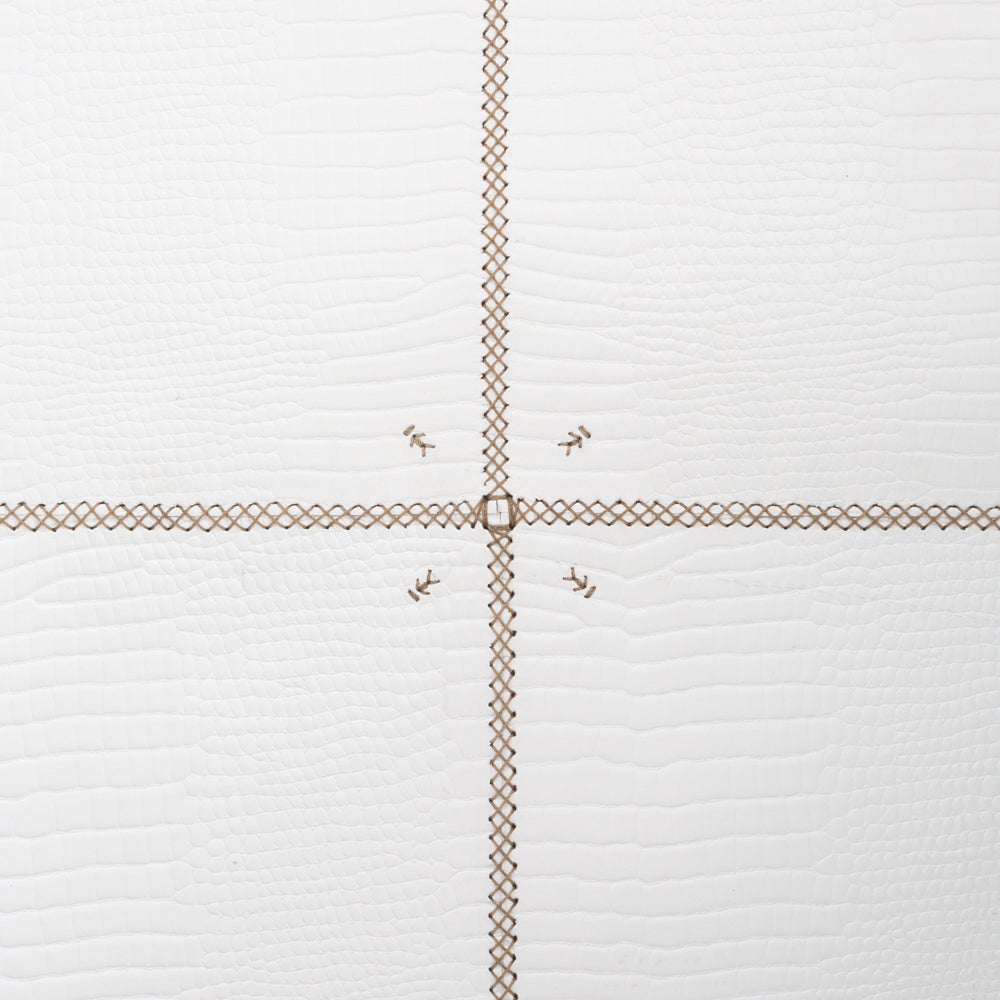 Table Mozart Printed Crocodile Bianco