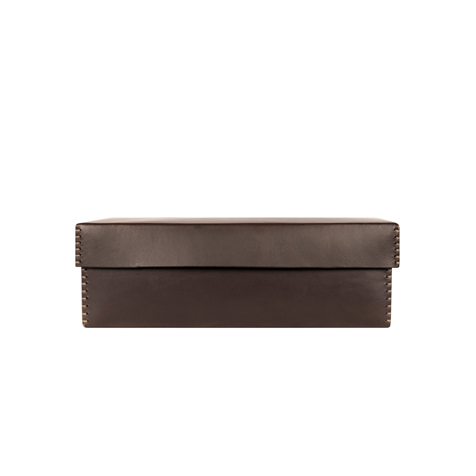 Scatola Liscia L Cuoio Brown