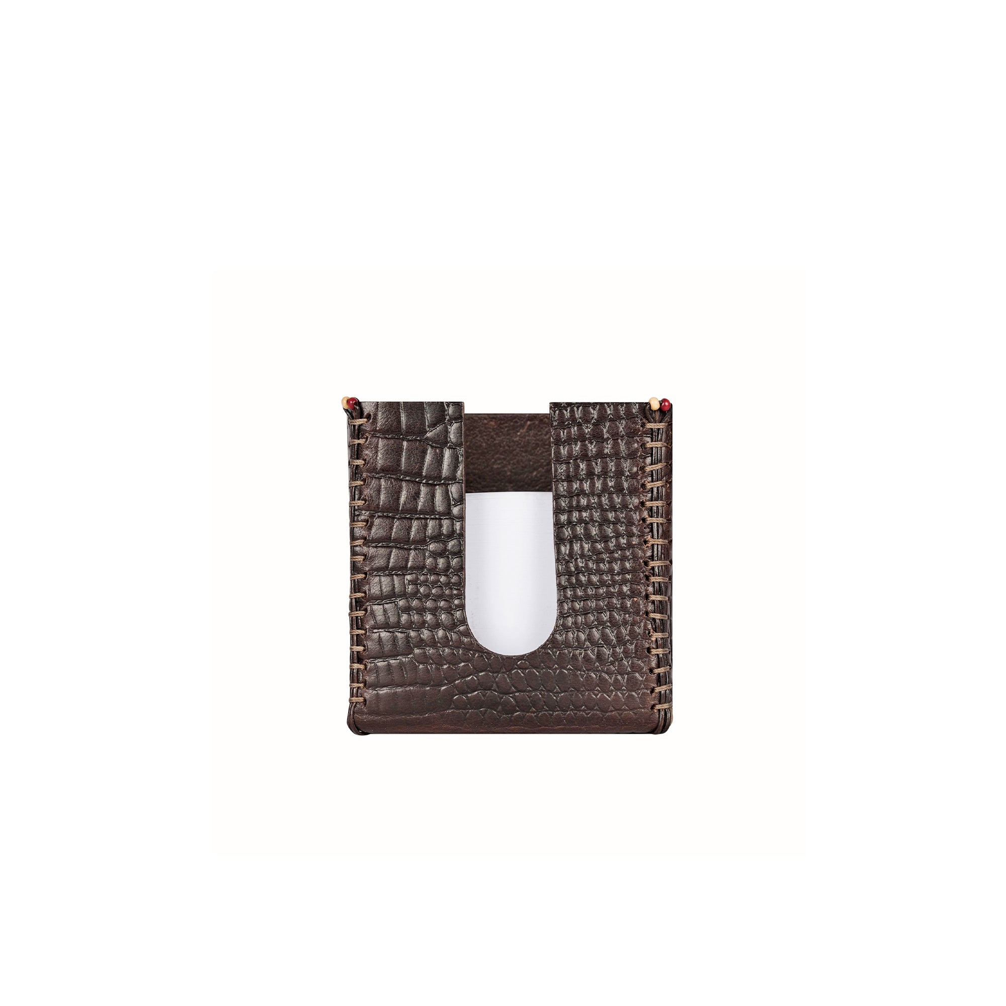 Memo Block Stamped Crocodile Brown