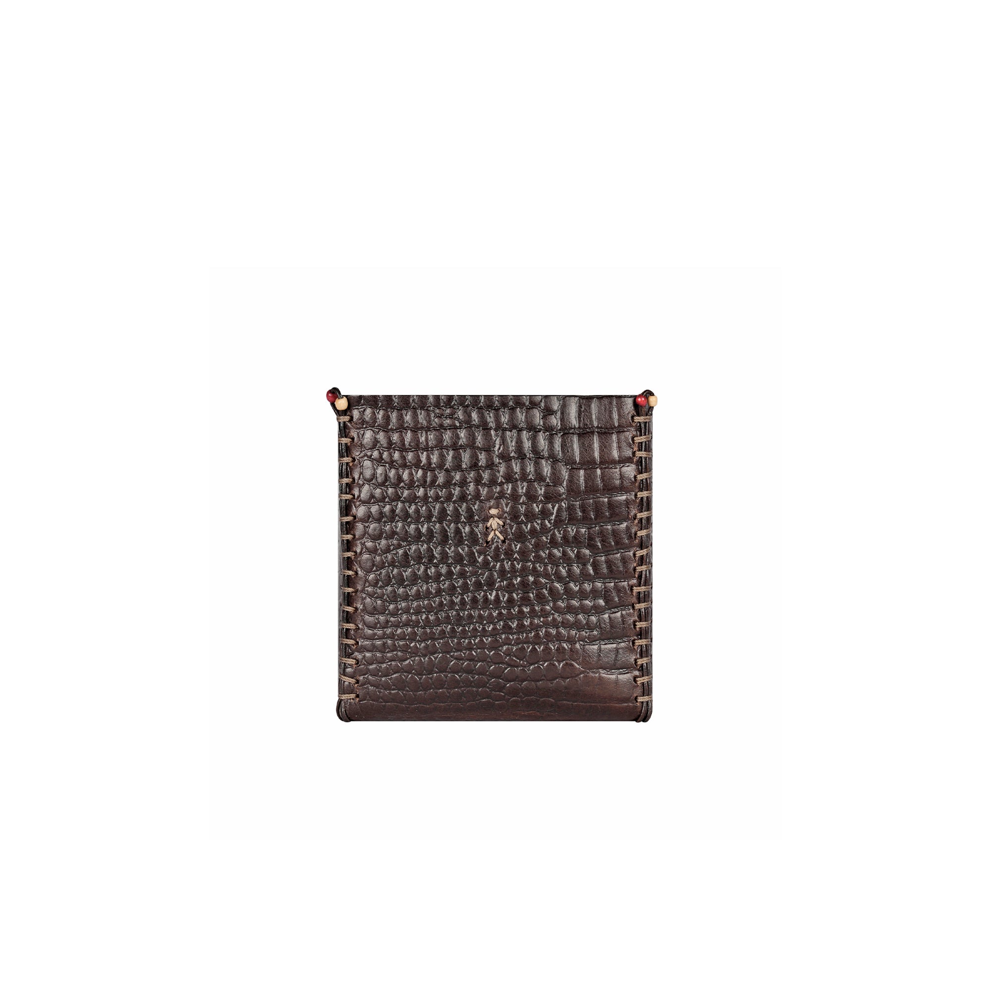 Memo Block Stamped Crocodile Brown